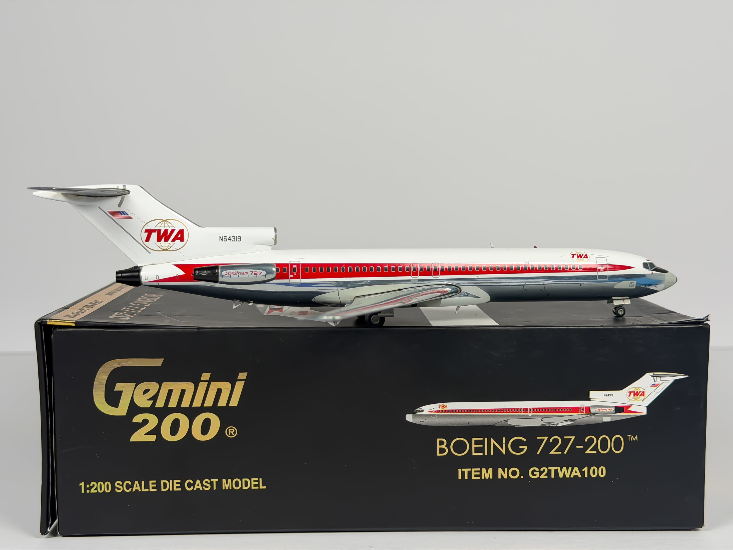 Trans World Airlines (TWA) Boeing 727-200 1:200 Gemini Jets N64319 (G2TWA100)