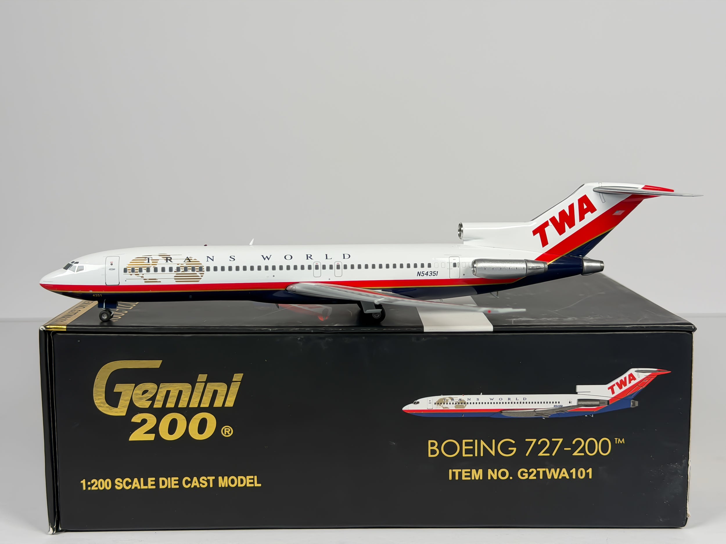 Trans World Airlines (TWA) Boeing 727-200 1:200 Gemini Jets N54351 (G2TWA101)