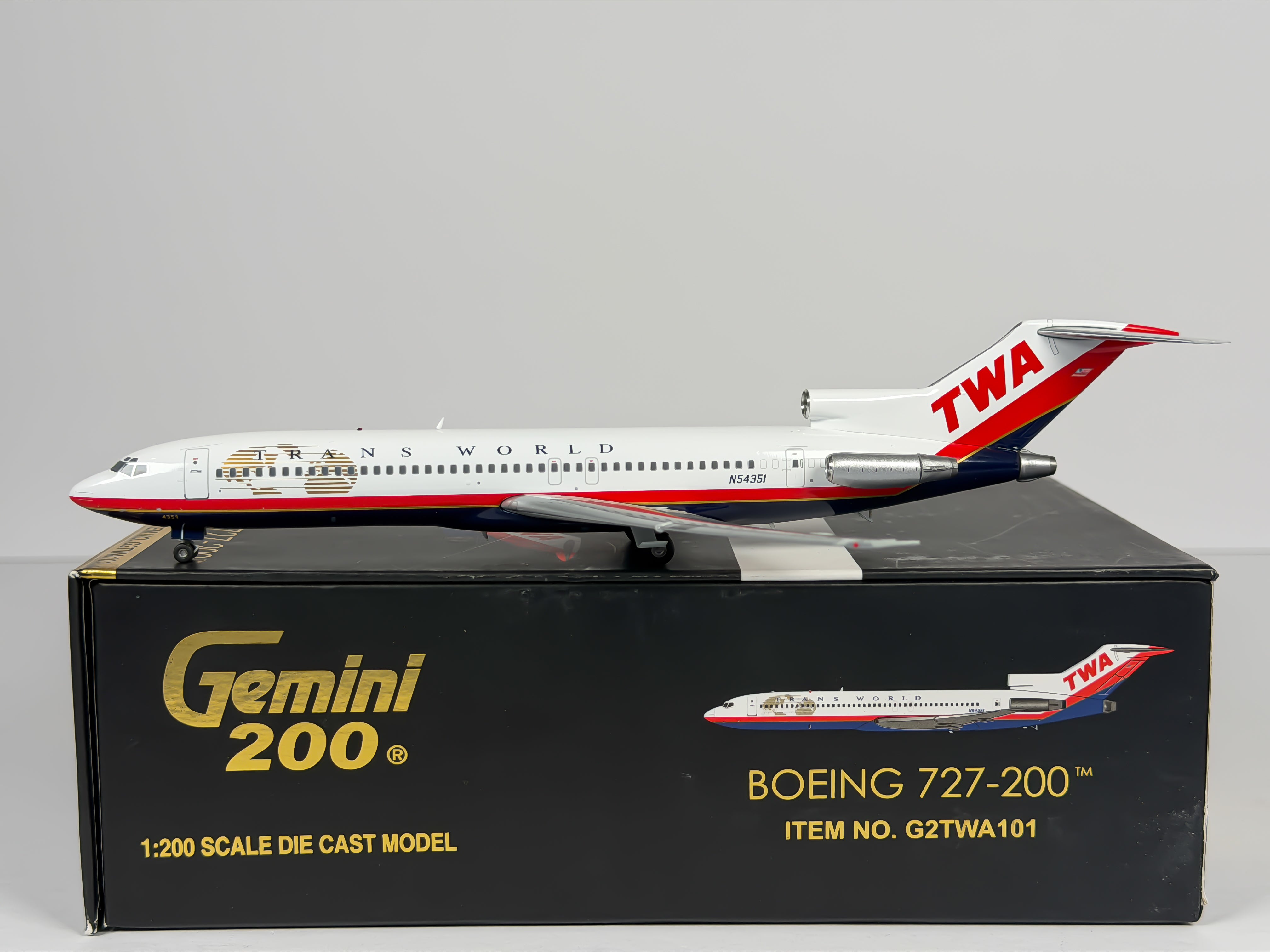 Trans World Airlines (TWA) Boeing 727-200 1:200 Gemini Jets N54351 (G2TWA101)