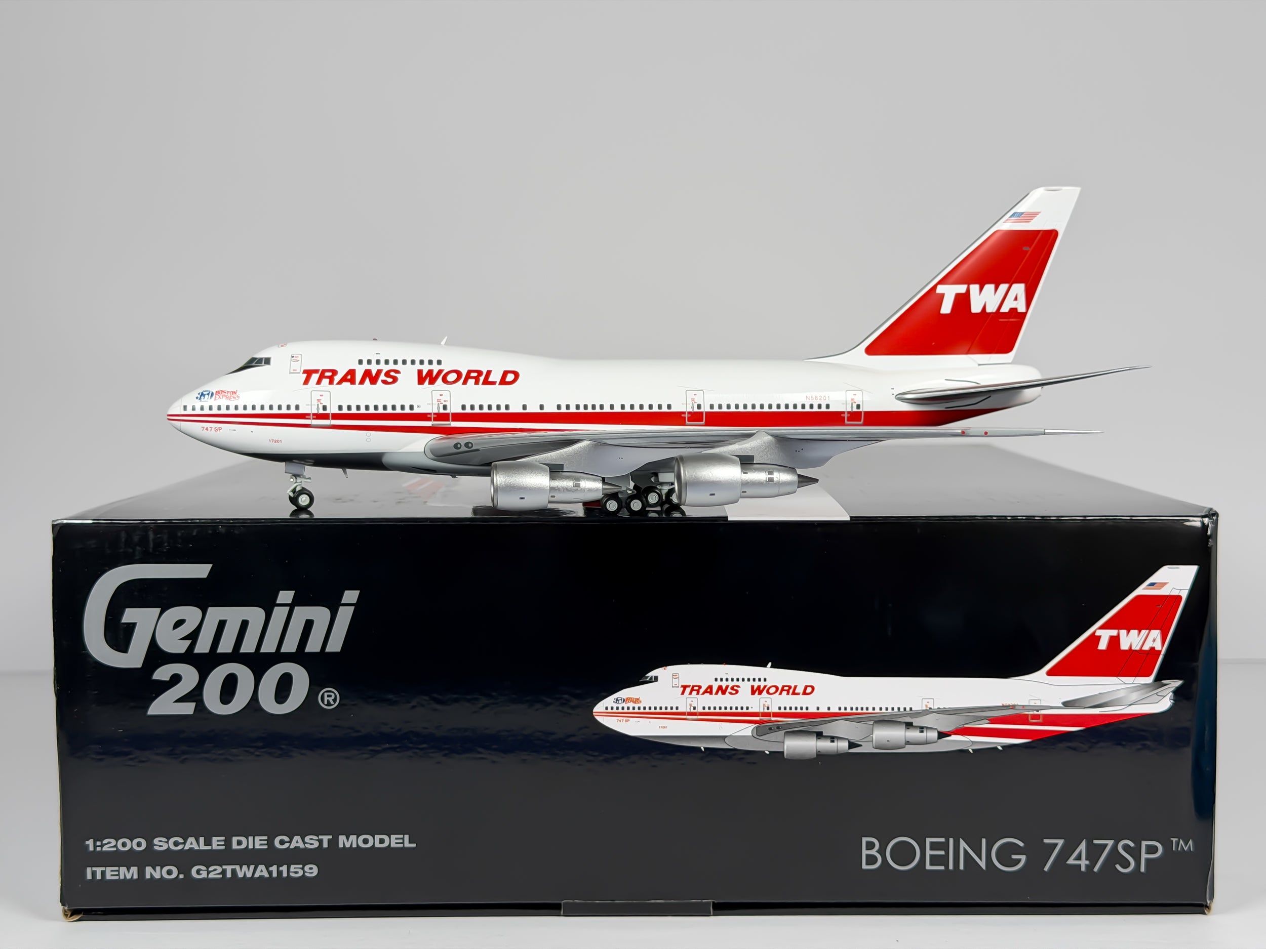 Trans World Airlines (TWA) Boeing 747SP 1:200 Gemini Jets N58201 (G2TWA1159)