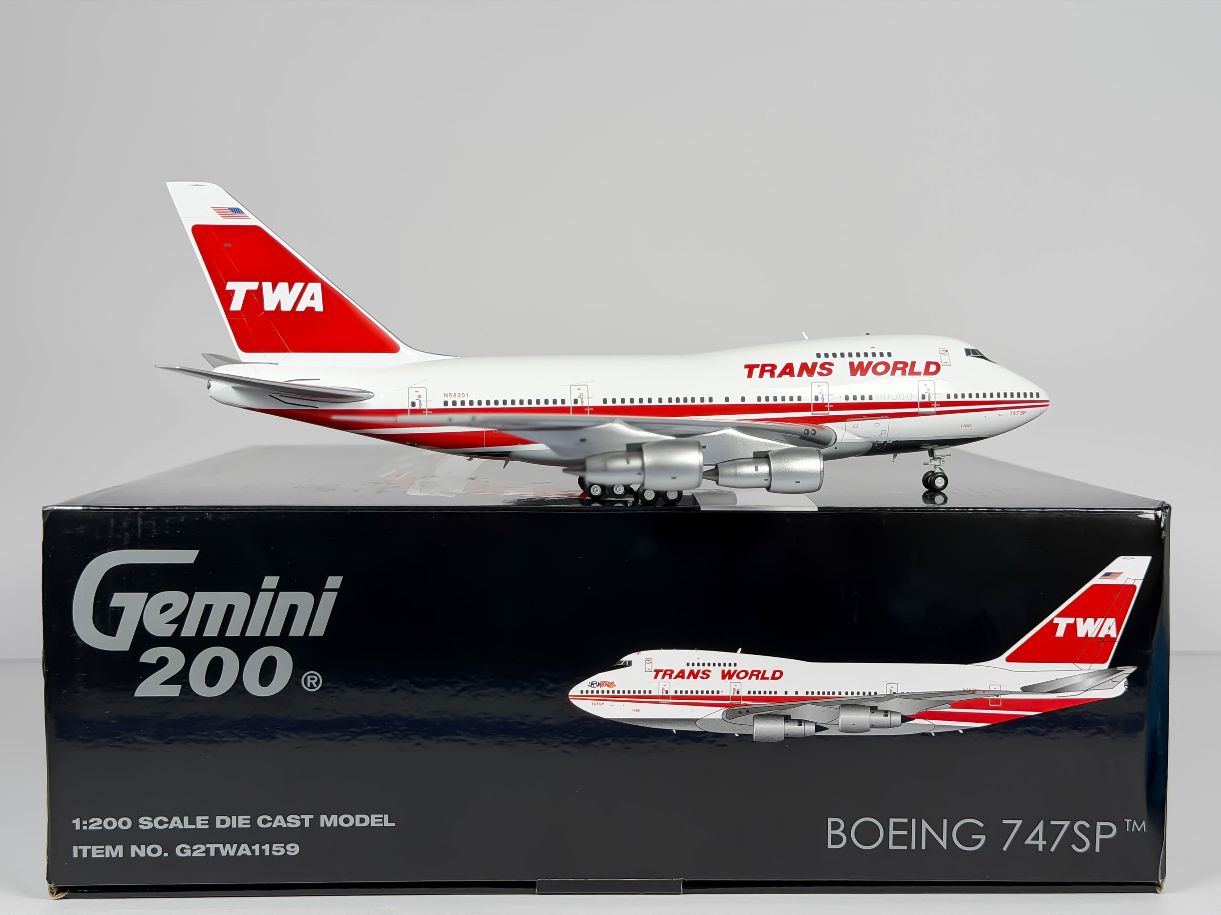 Trans World Airlines (TWA) Boeing 747SP 1:200 Gemini Jets N58201 (G2TWA1159)