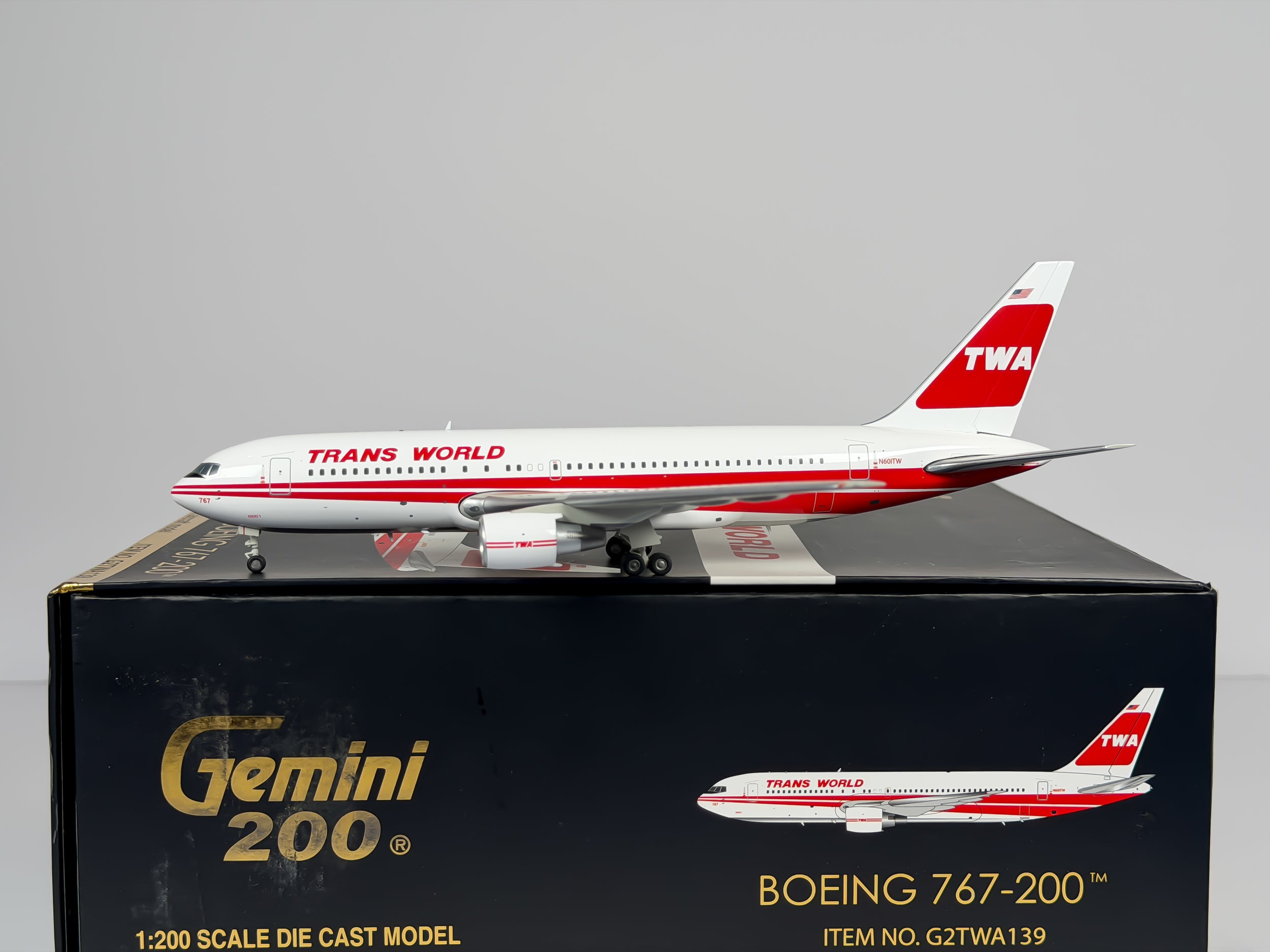 Trans World Airlines (TWA) Boeing 767-200 1:200 Gemini Jets N601TW (G2TWA139)