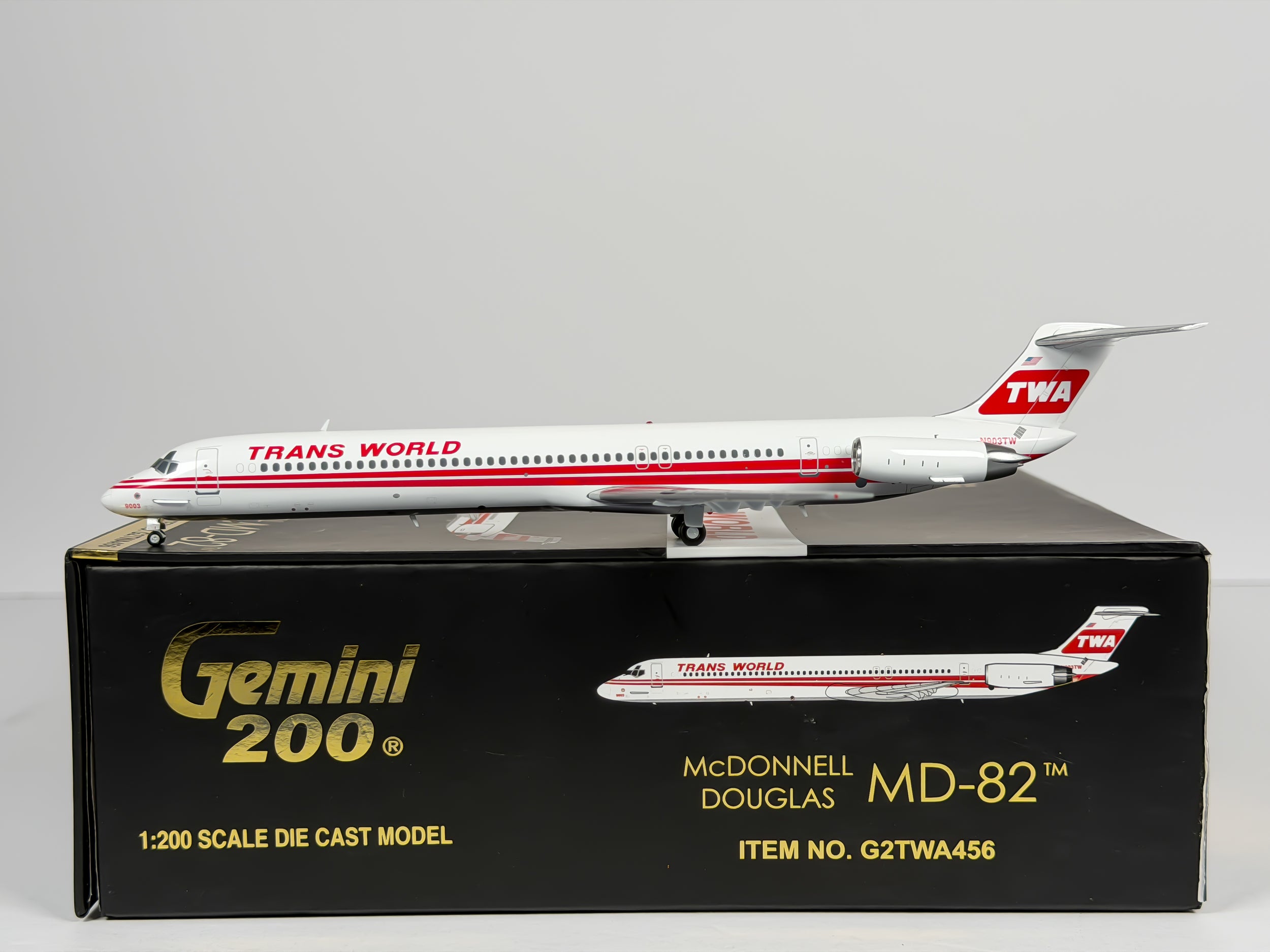 Trans World Airlines (TWA) McDonnell Douglas MD-82 1:200 Gemini Jets N903TW (G2TWA456)