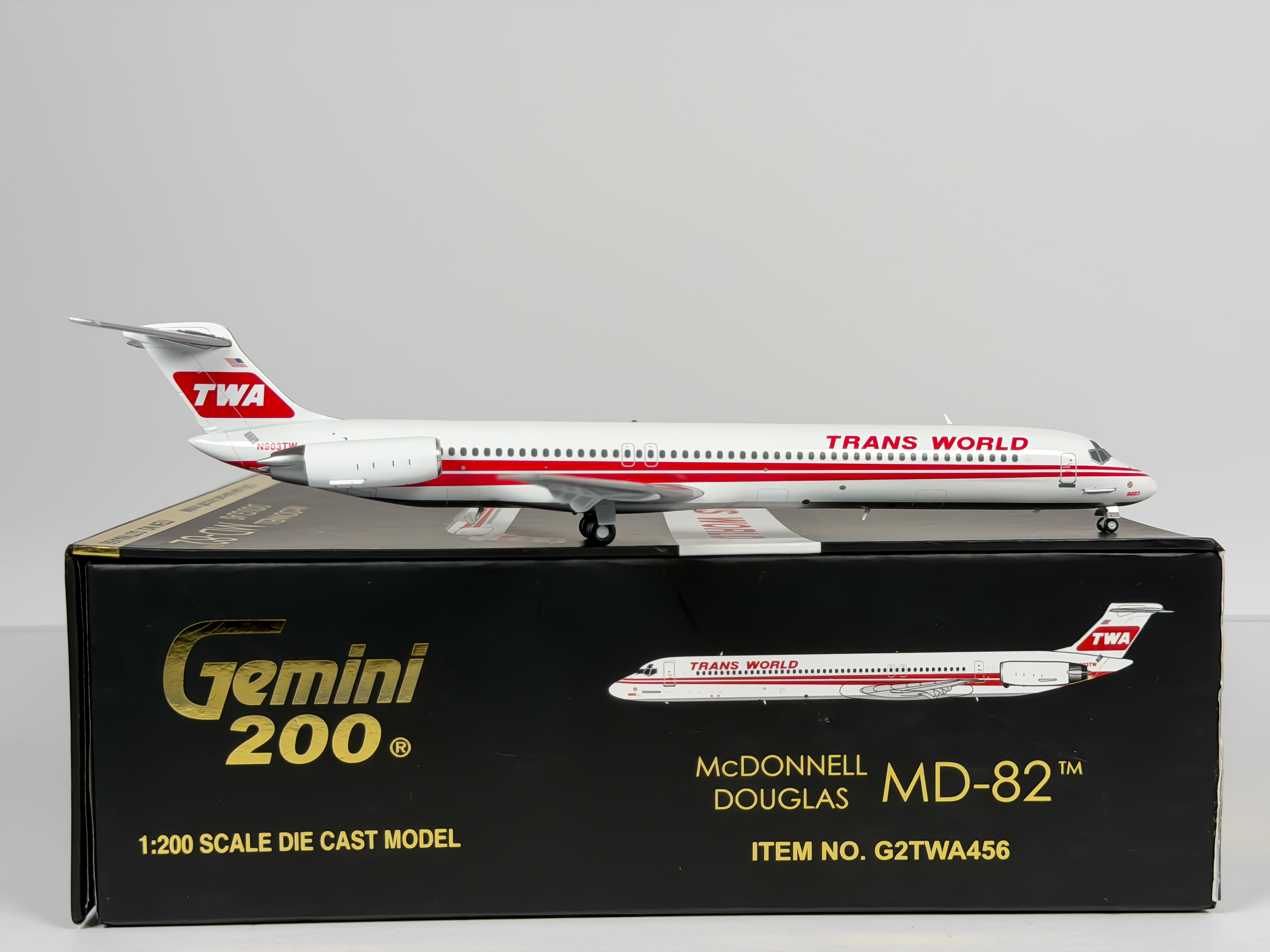 Trans World Airlines (TWA) McDonnell Douglas MD-82 1:200 Gemini Jets N903TW (G2TWA456)