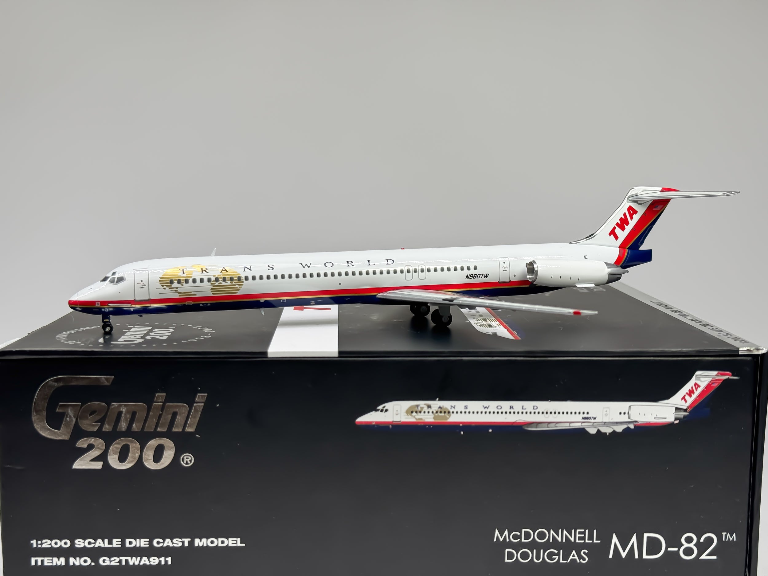 Trans World Airlines (TWA) McDonnell Douglas MD-82 1:200 Gemini Jets N960TW (G2TWA911)