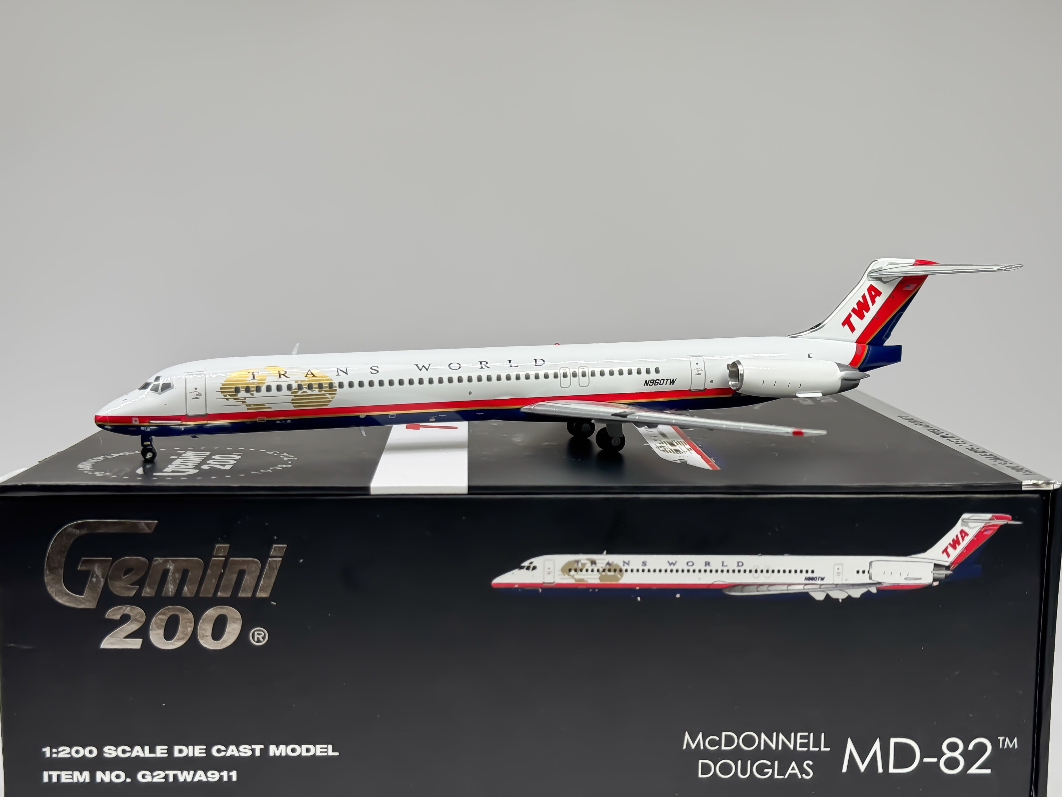 Trans World Airlines (TWA) McDonnell Douglas MD-82 1:200 Gemini Jets N960TW (G2TWA911)