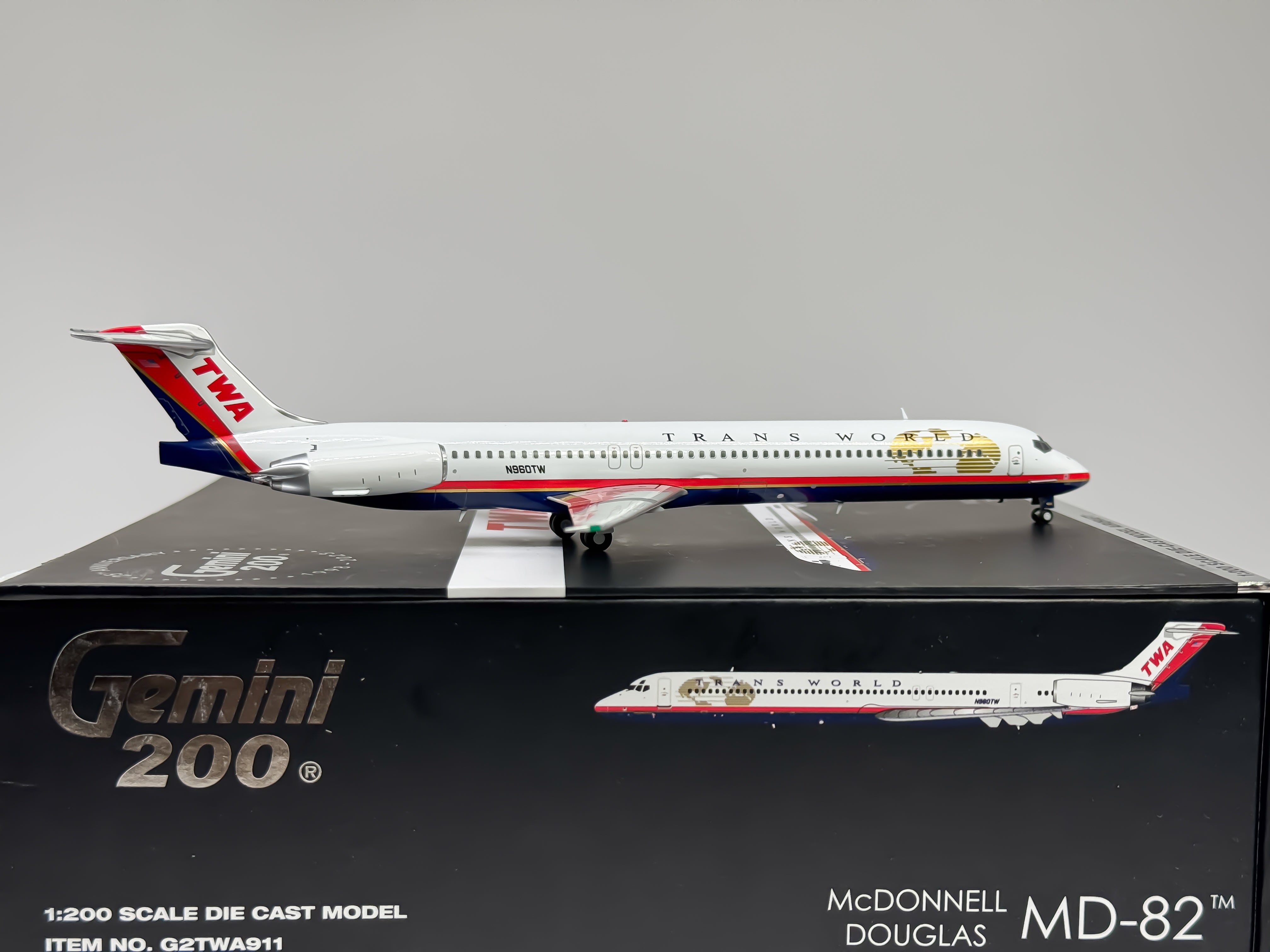 Trans World Airlines (TWA) McDonnell Douglas MD-82 1:200 Gemini Jets N960TW (G2TWA911)