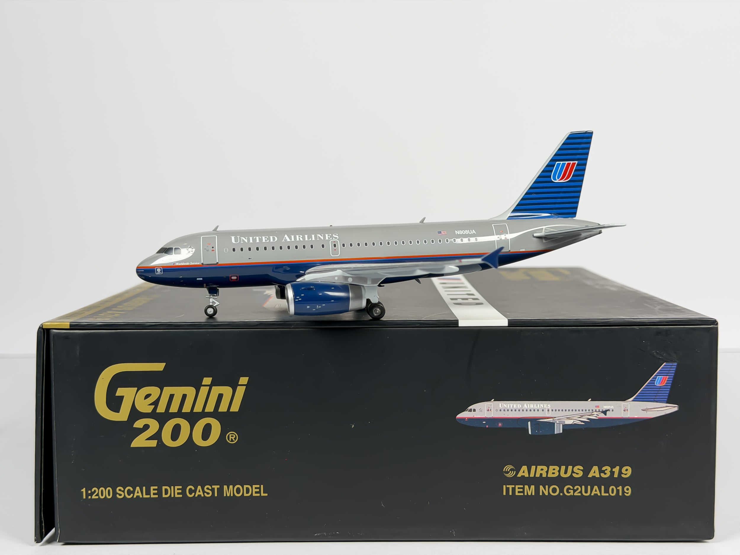 United Airlines Airbus A319 1:200 Gemini Jets N808UA (G2UAL019)