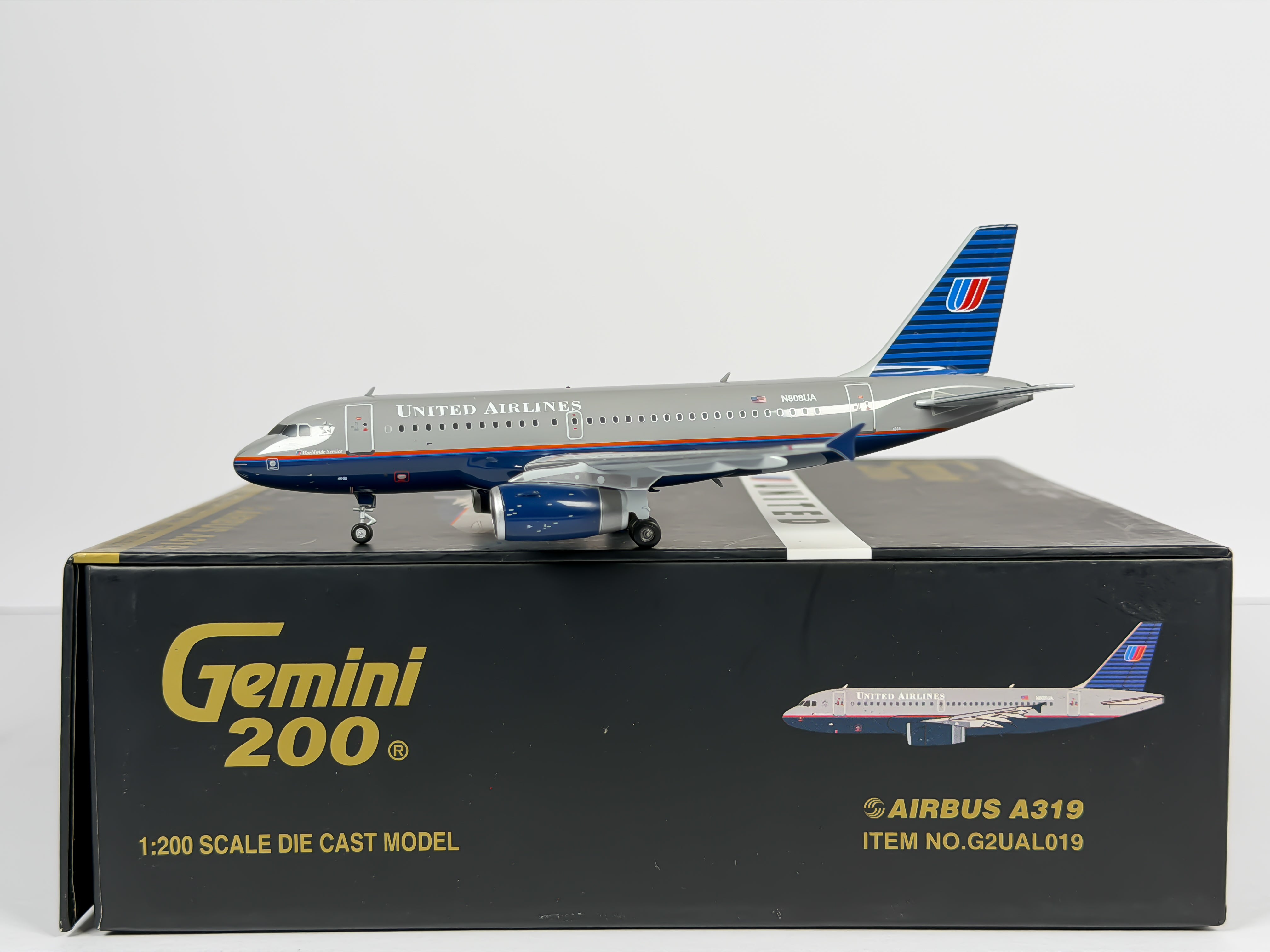 United Airlines Airbus A319 1:200 Gemini Jets N808UA (G2UAL019)