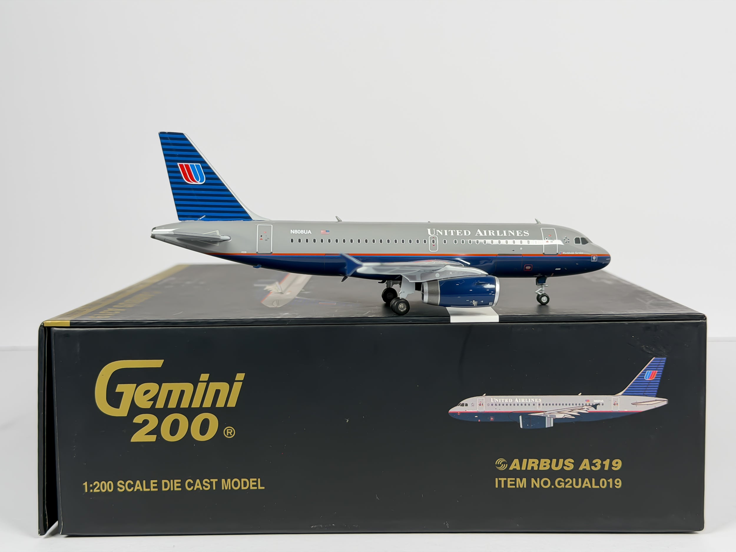 United Airlines Airbus A319 1:200 Gemini Jets N808UA (G2UAL019)