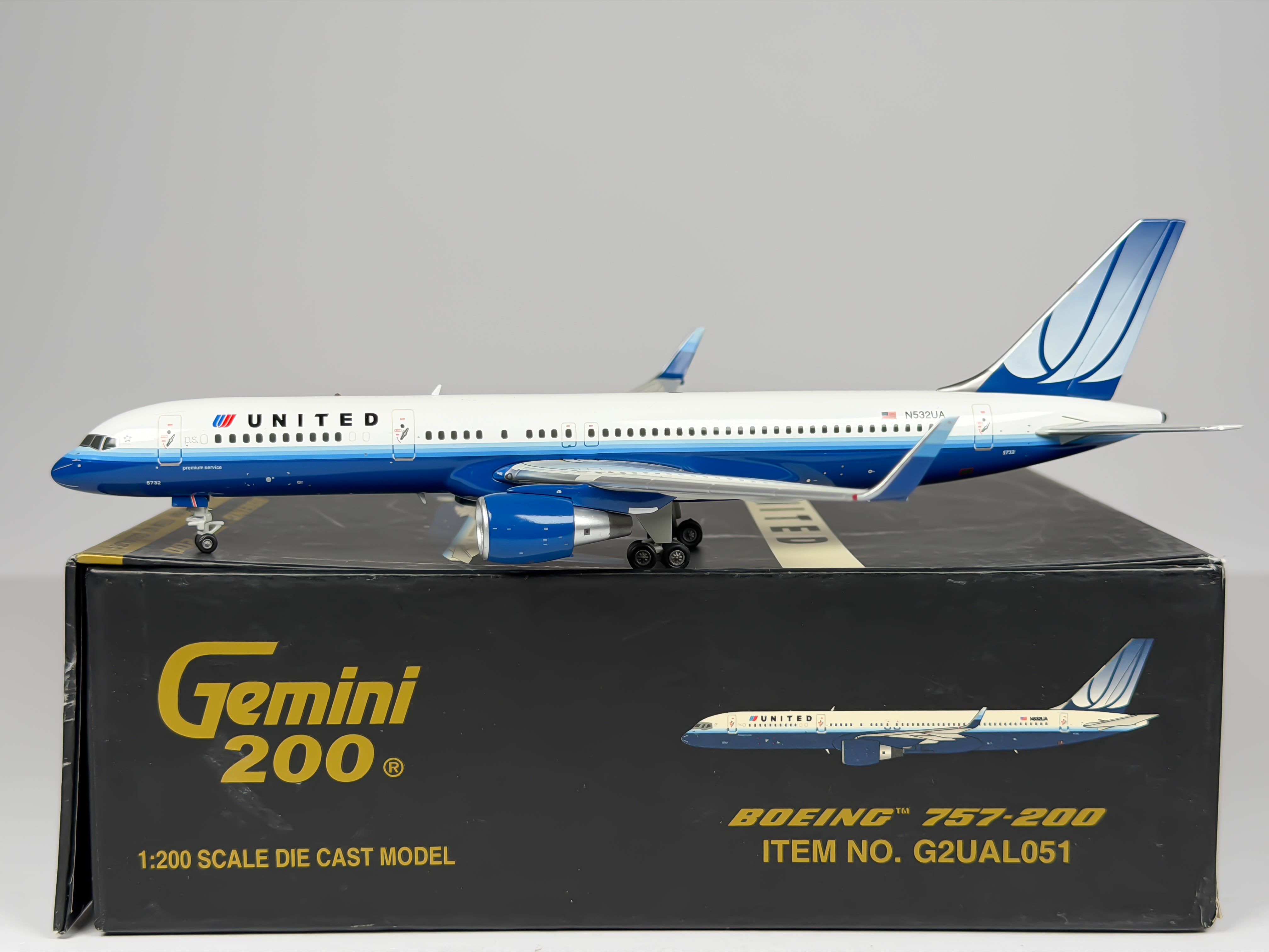 United Airlines Boeing 757-200 1:200 Gemini Jets N532UA (G2UAL051)