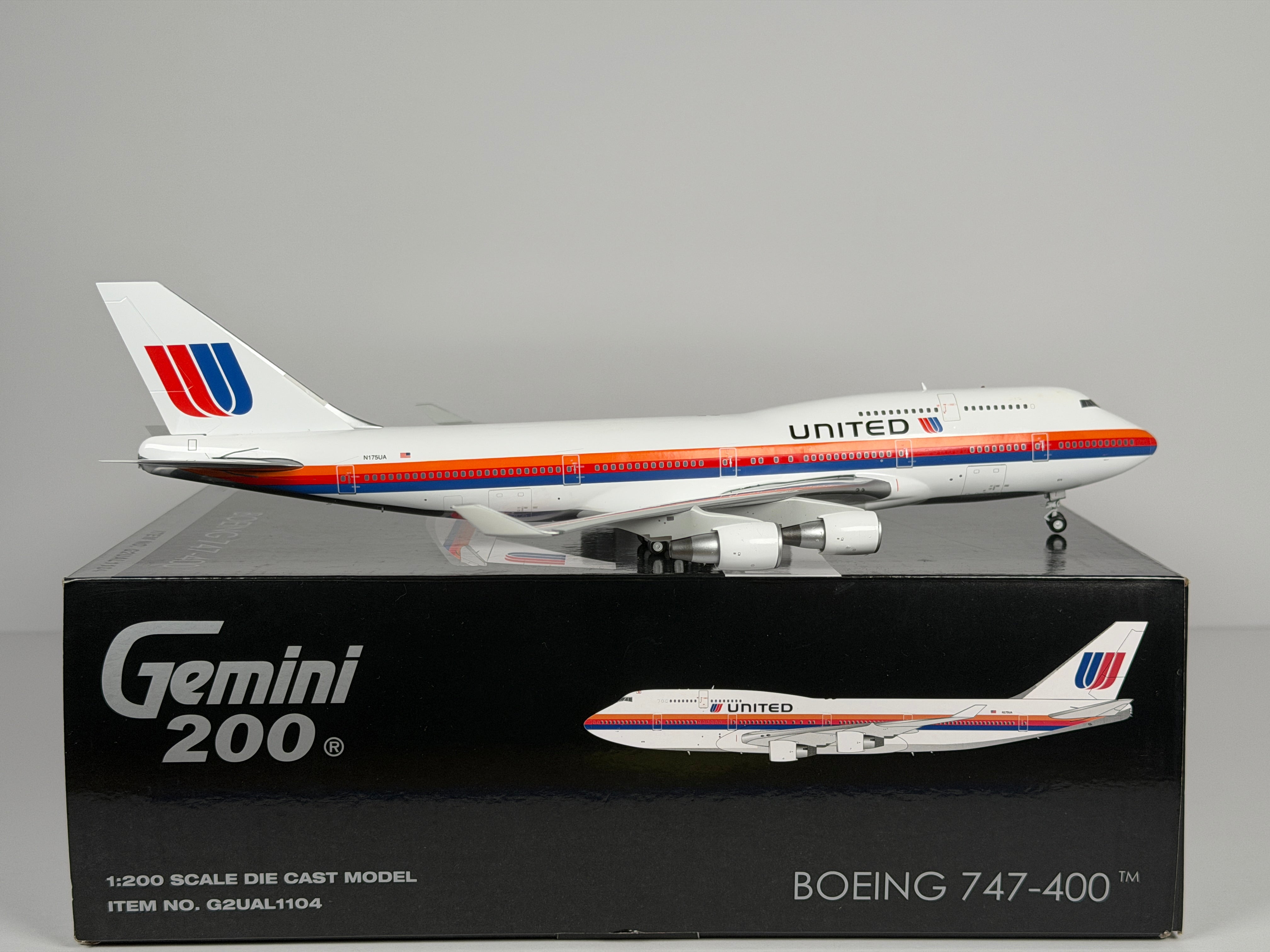 United Airlines Boeing 747-400 1:200 Gemini Jets N175UA (G2UAL1104)