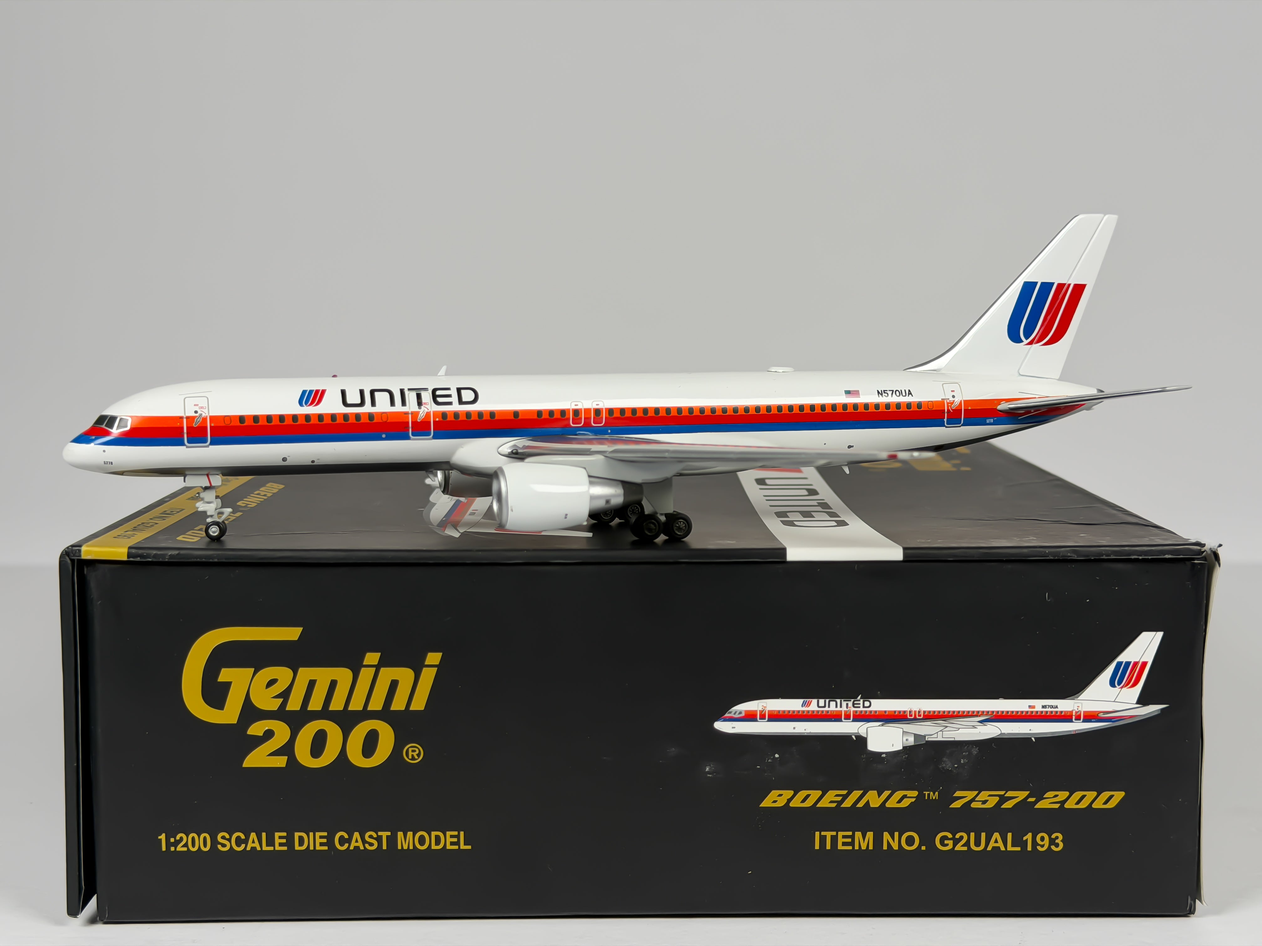 United Airlines Boeing 757-200 1:200 Gemini Jets N570UA (G2UAL193)