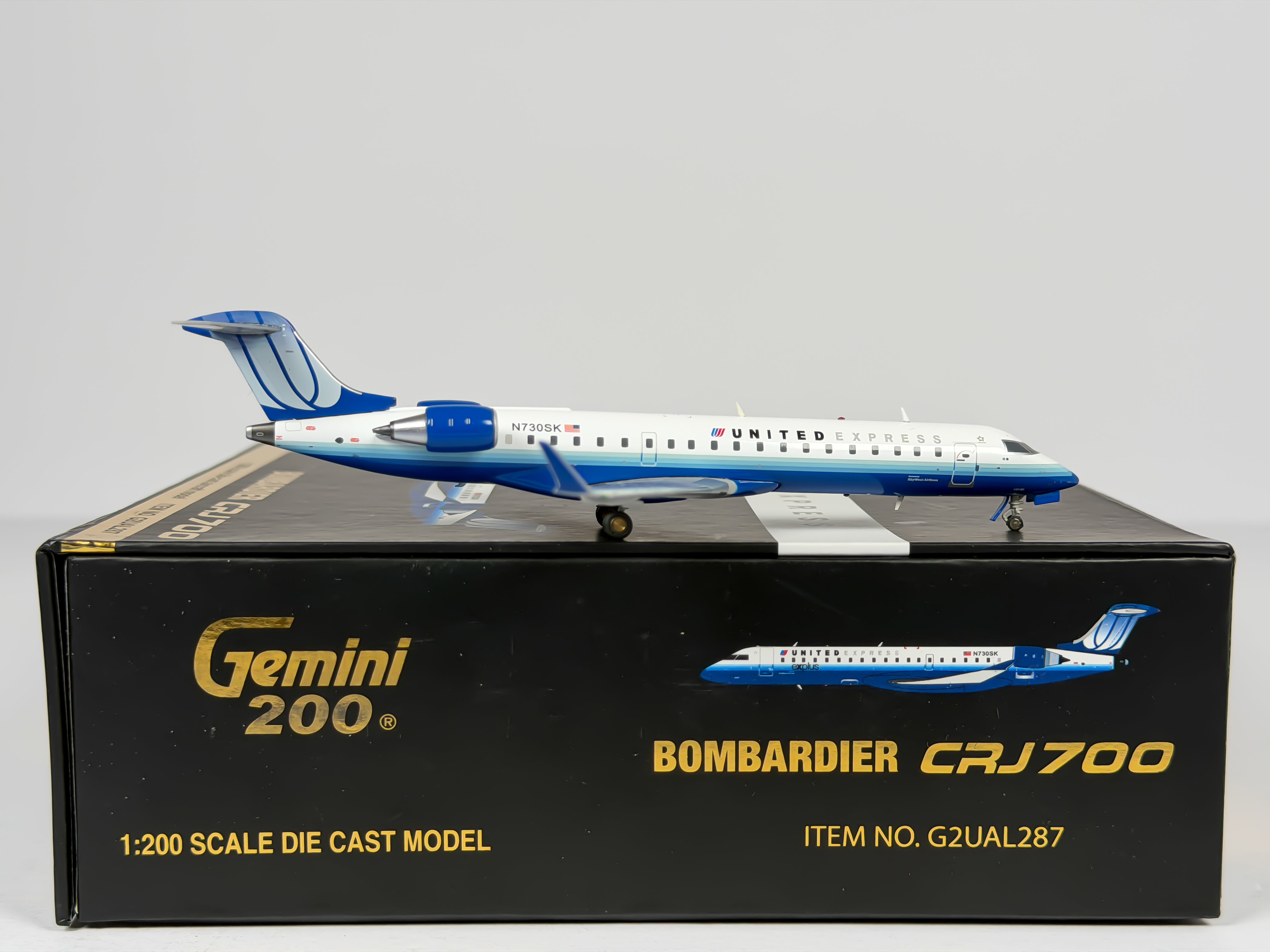 United Express Bombardier CRJ700 1:200 Gemini Jets N730SK (G2UAL287)