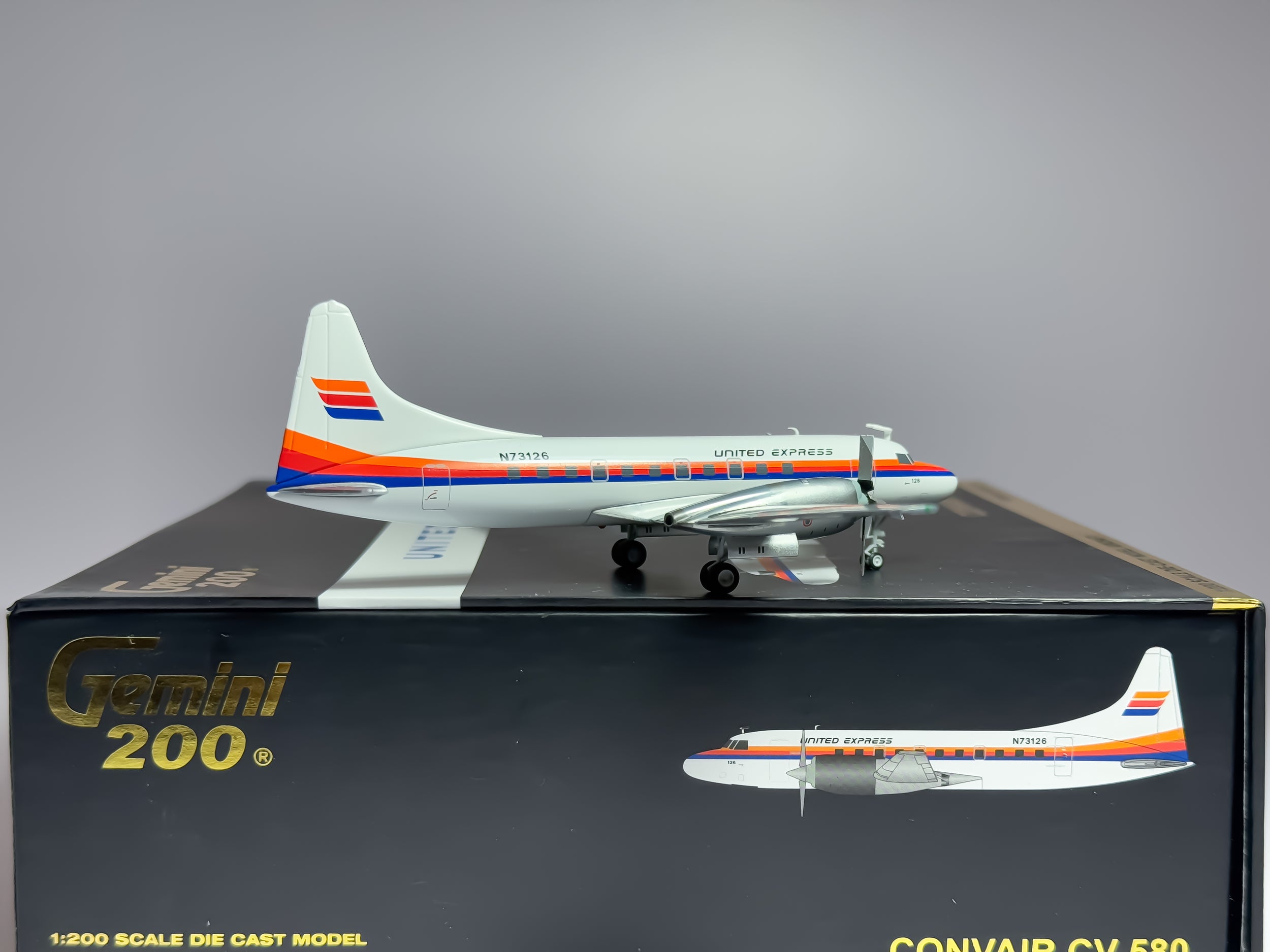 United Express Convair CV-580 1:200 Gemini Jets N73126 (G2UAL318)