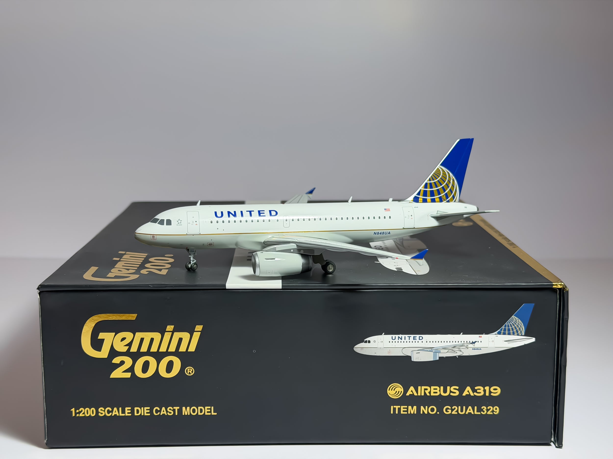 United Airlines Airbus A319 1:200 Gemini Jets N848UA (G2UAL329)