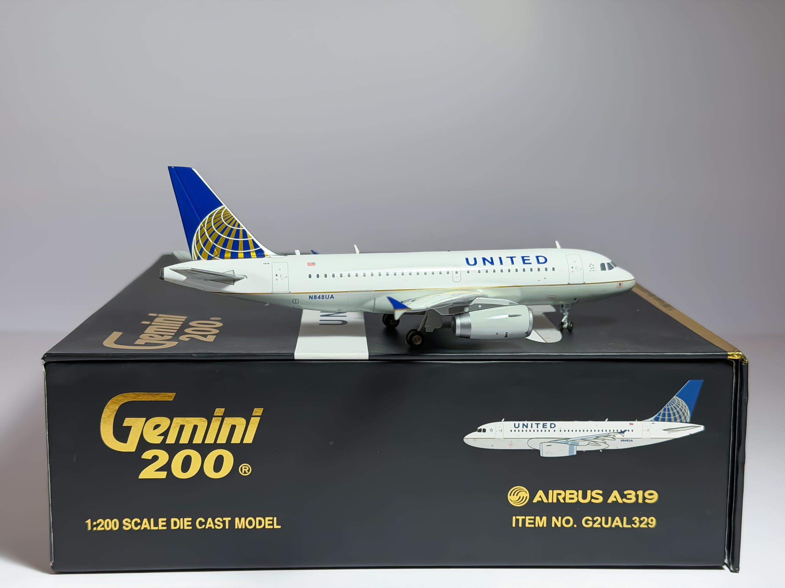 United Airlines Airbus A319 1:200 Gemini Jets N848UA (G2UAL329)