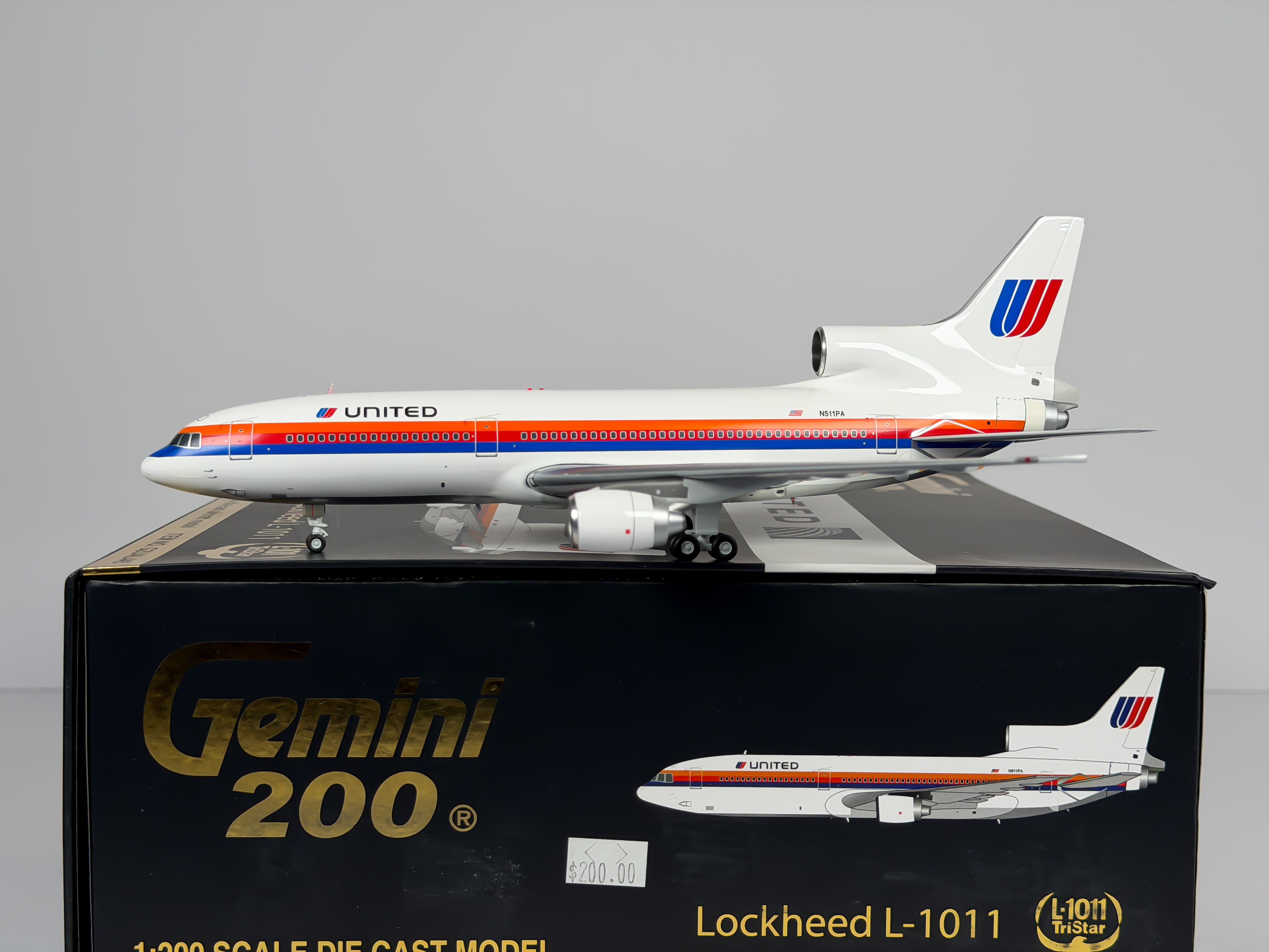 United Airlines Lockheed L-1011 1:200 Gemini Jets N511PA (G2UAL445)