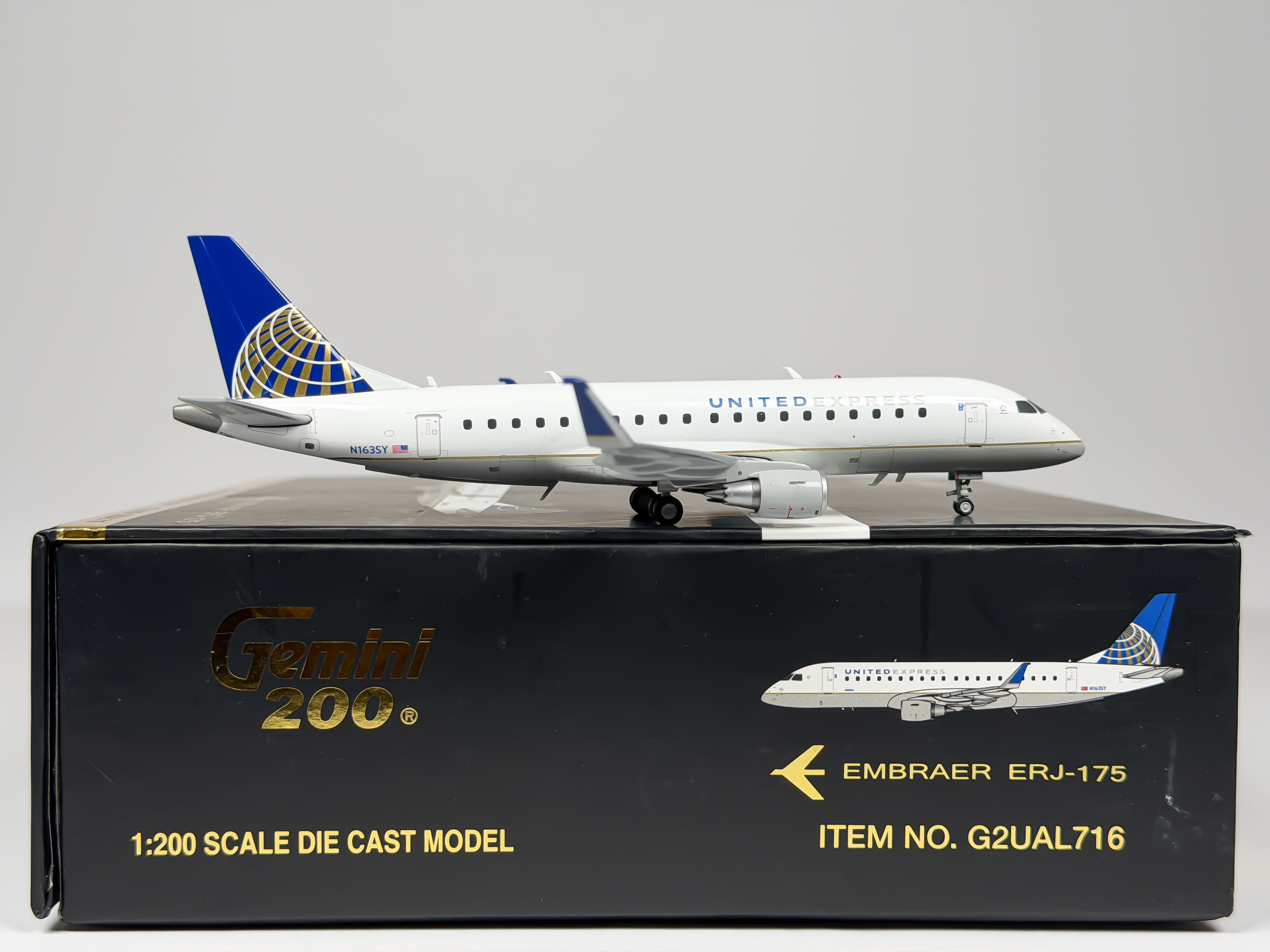 United Express Embraer E175 1:200 Gemini Jets N163SY (G2UAL716)