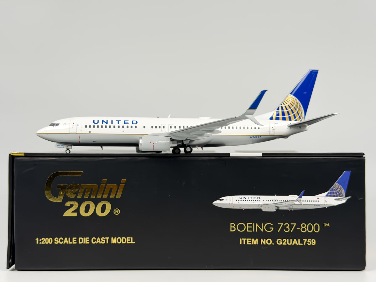 United Airlines Boeing 737-800 1:200 Gemini Jets N14237 (G2UAL759)