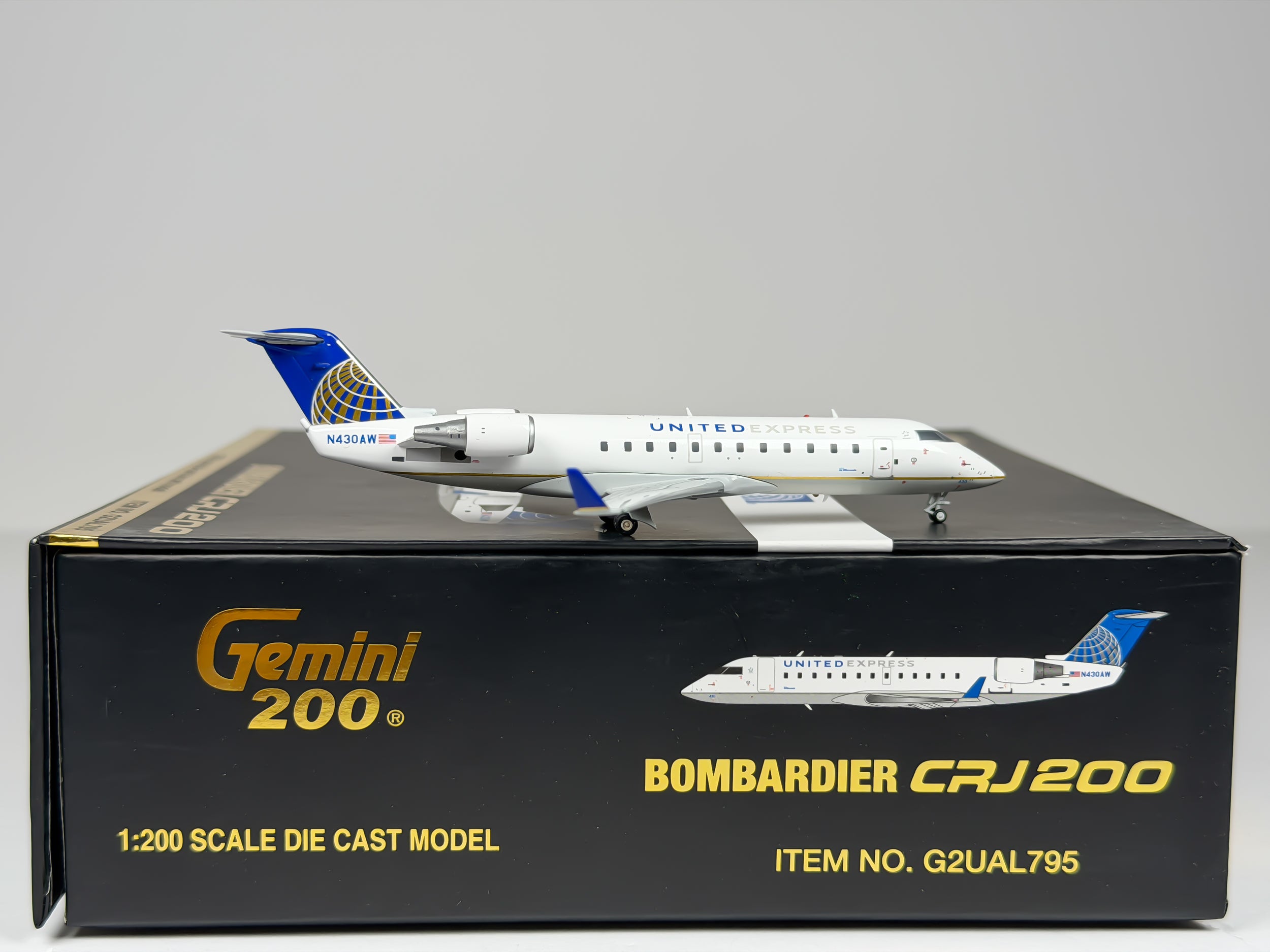 United Express Bombardier CRJ200 1:200 Gemini Jets N430AW (G2UAL795)