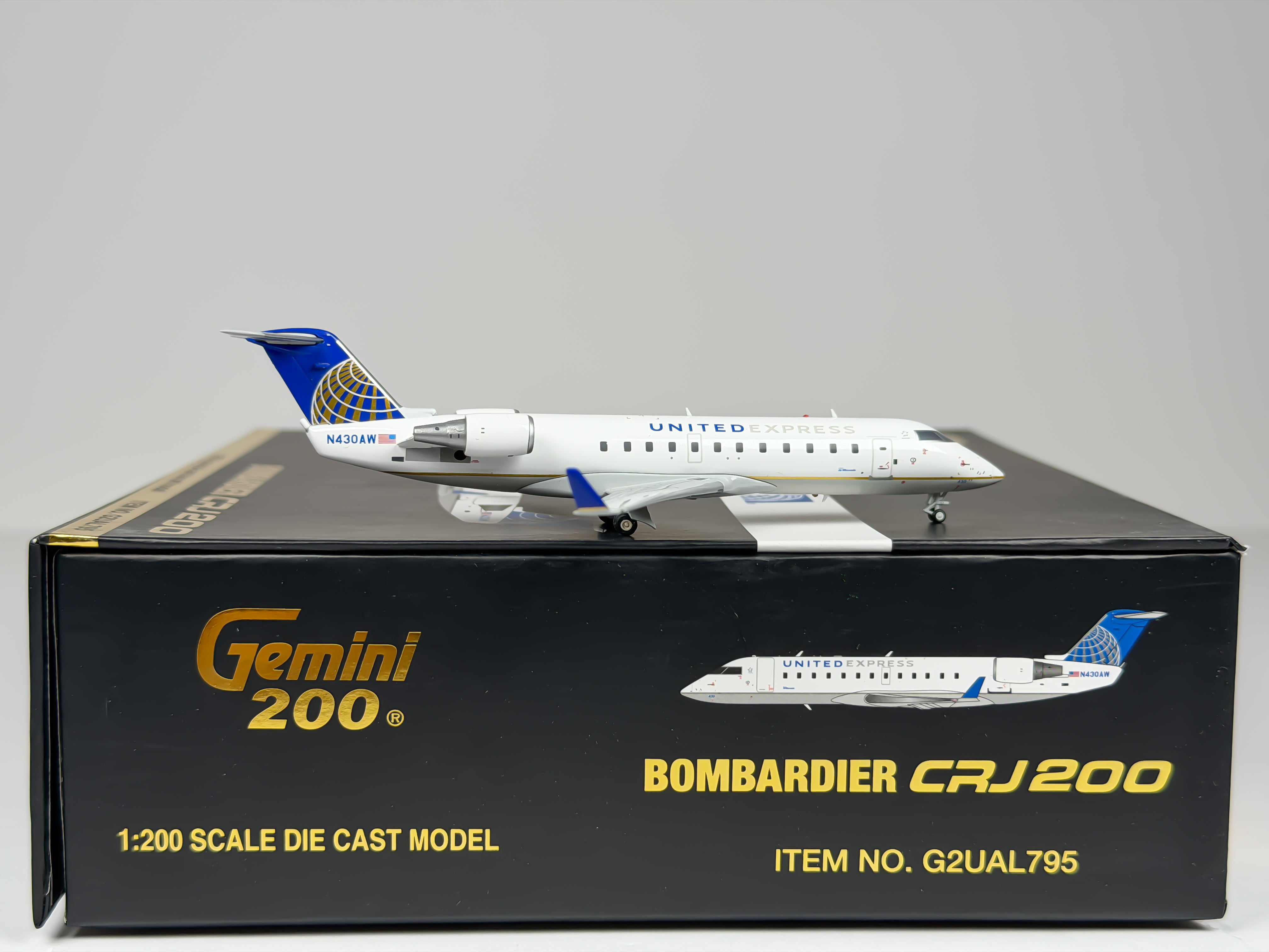 United Express Bombardier CRJ200 1:200 Gemini Jets N430AW (G2UAL795)
