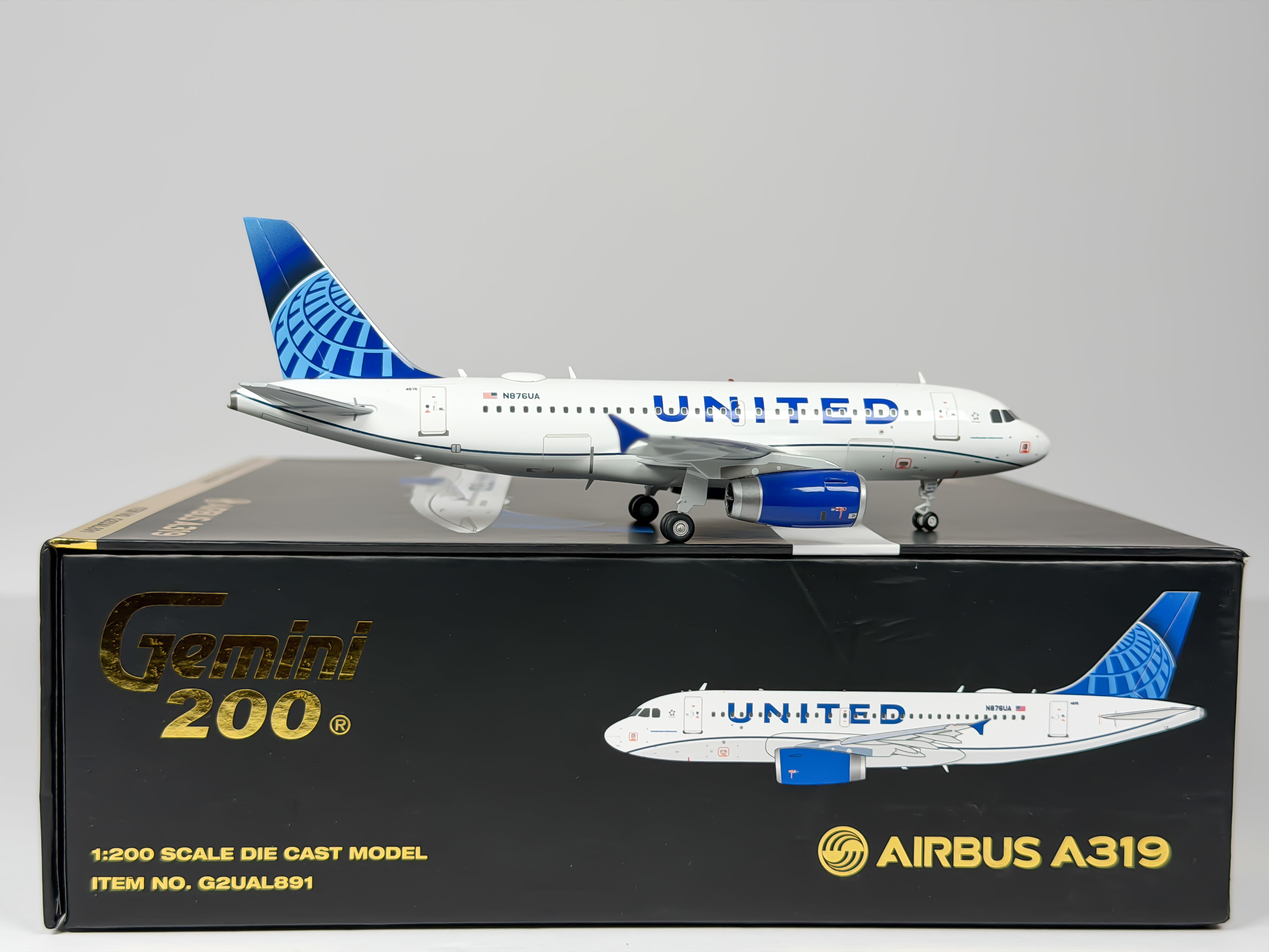 United Airlines Airbus A319 1:200 Gemini Jets N876UA (G2UAL891)