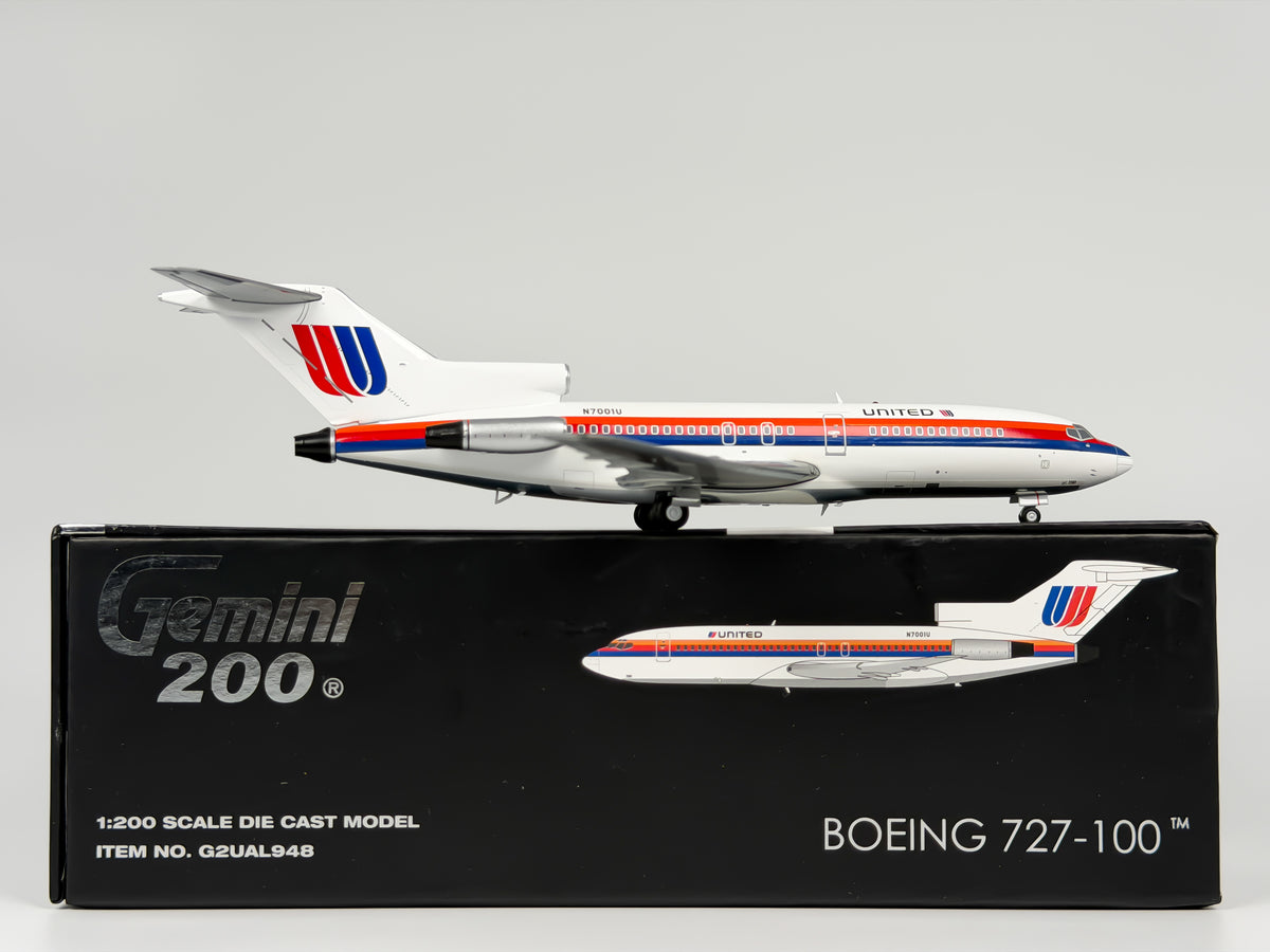 United Airlines Boeing 727-100 1:200 Gemini Jets N7001U (G2UAL948)