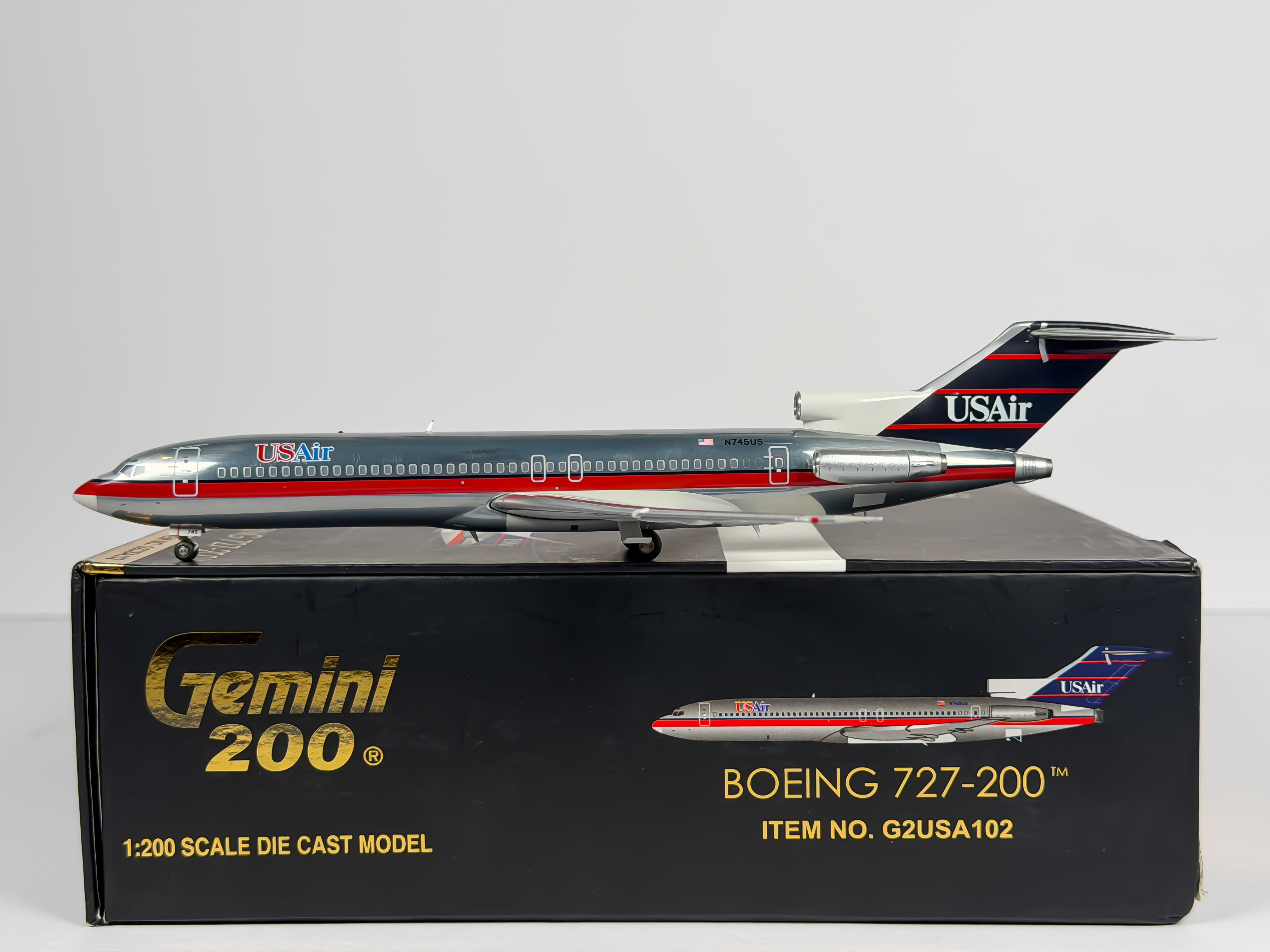 USAir Boeing 727-200 1:200 Gemini Jets N745US (G2USA102)