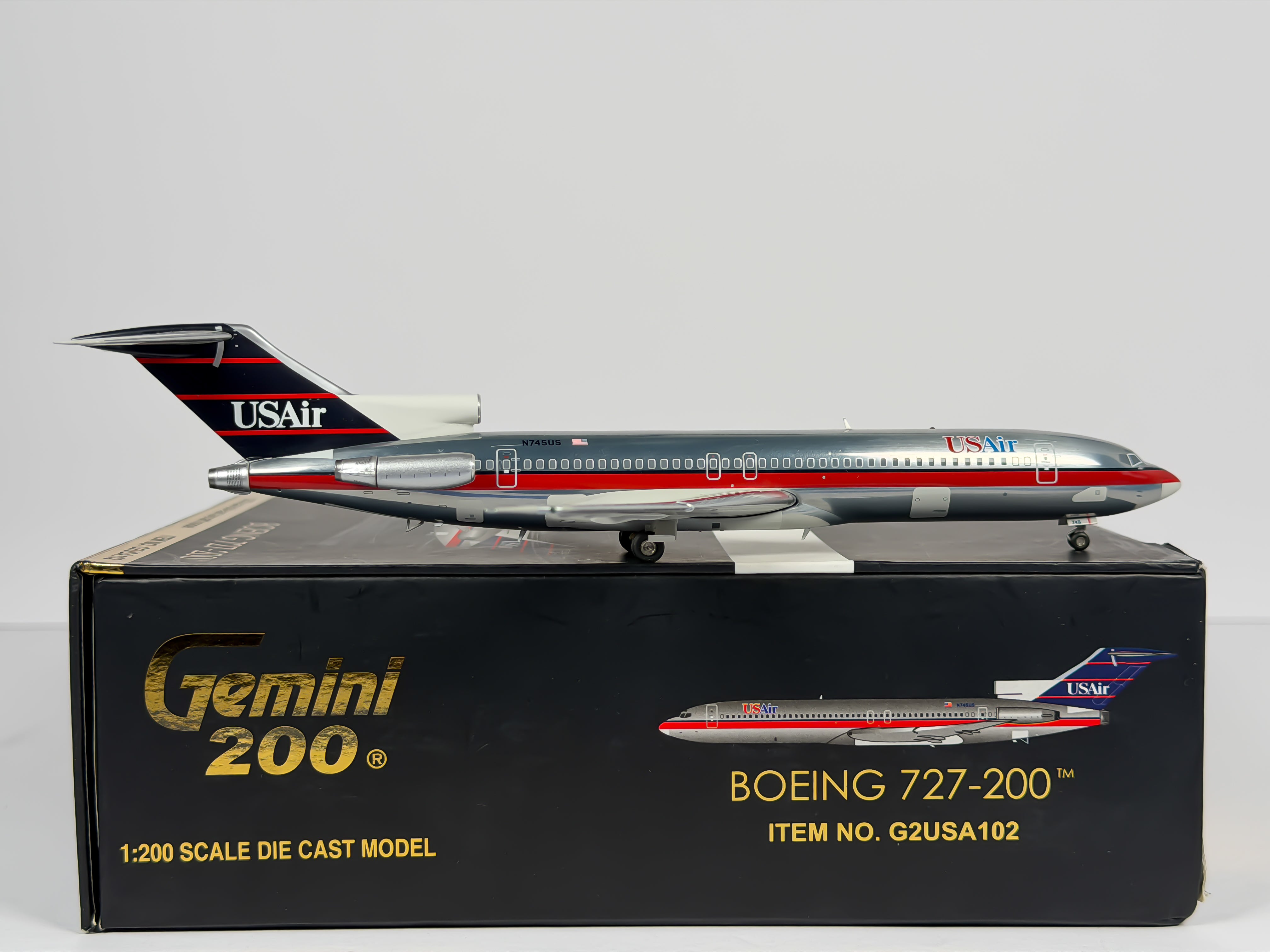 USAir Boeing 727-200 1:200 Gemini Jets N745US (G2USA102)