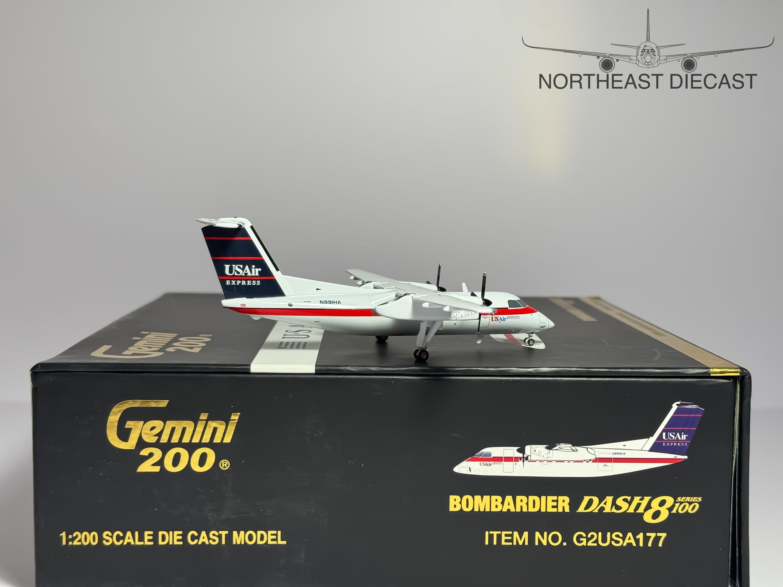 USAir Express Bombardier Q200 1:200 Gemini Jets N993HA (G2USA177)