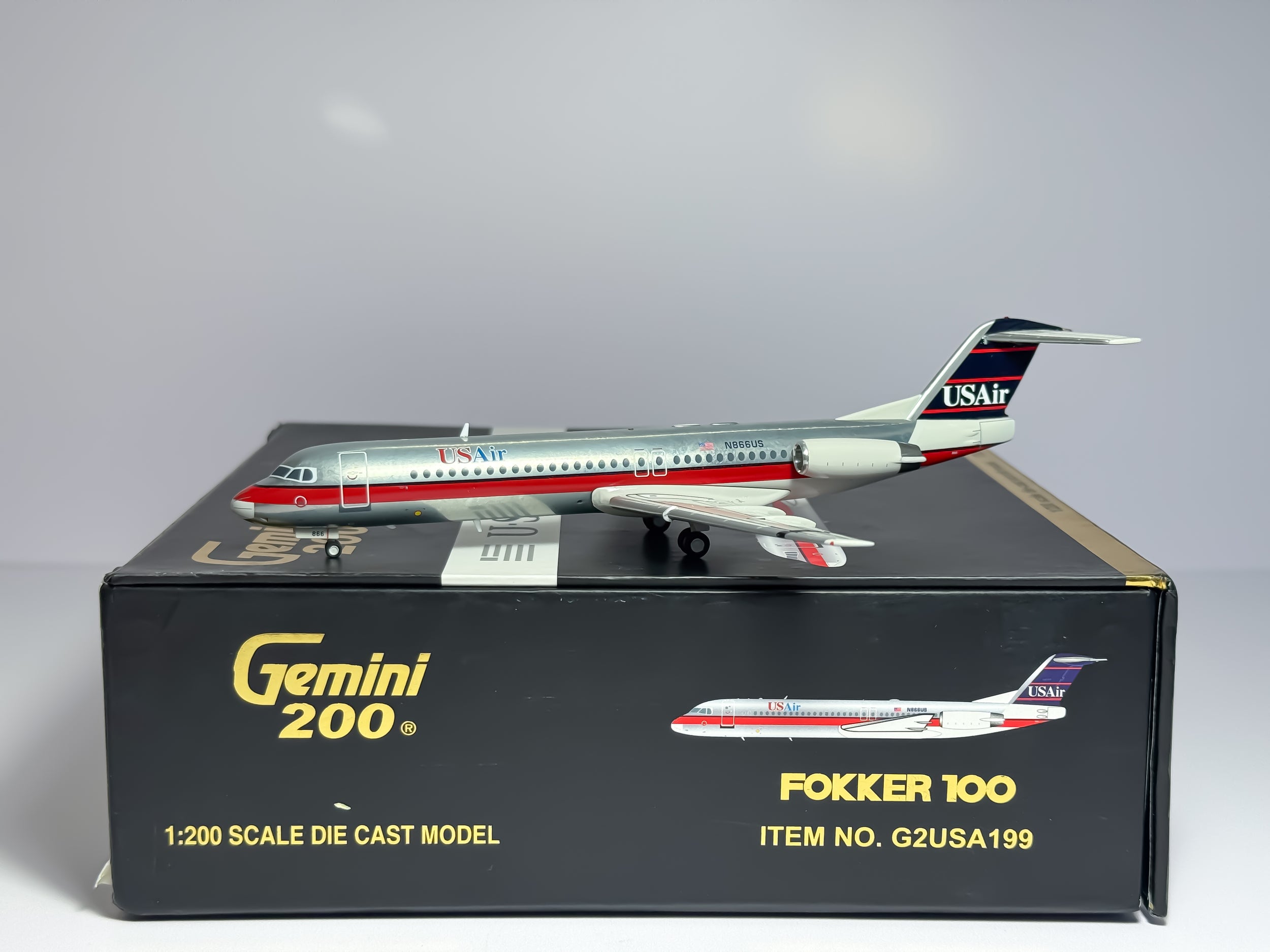 USAir Fokker F-100 1:200 Gemini Jets N866US (G2USA199)