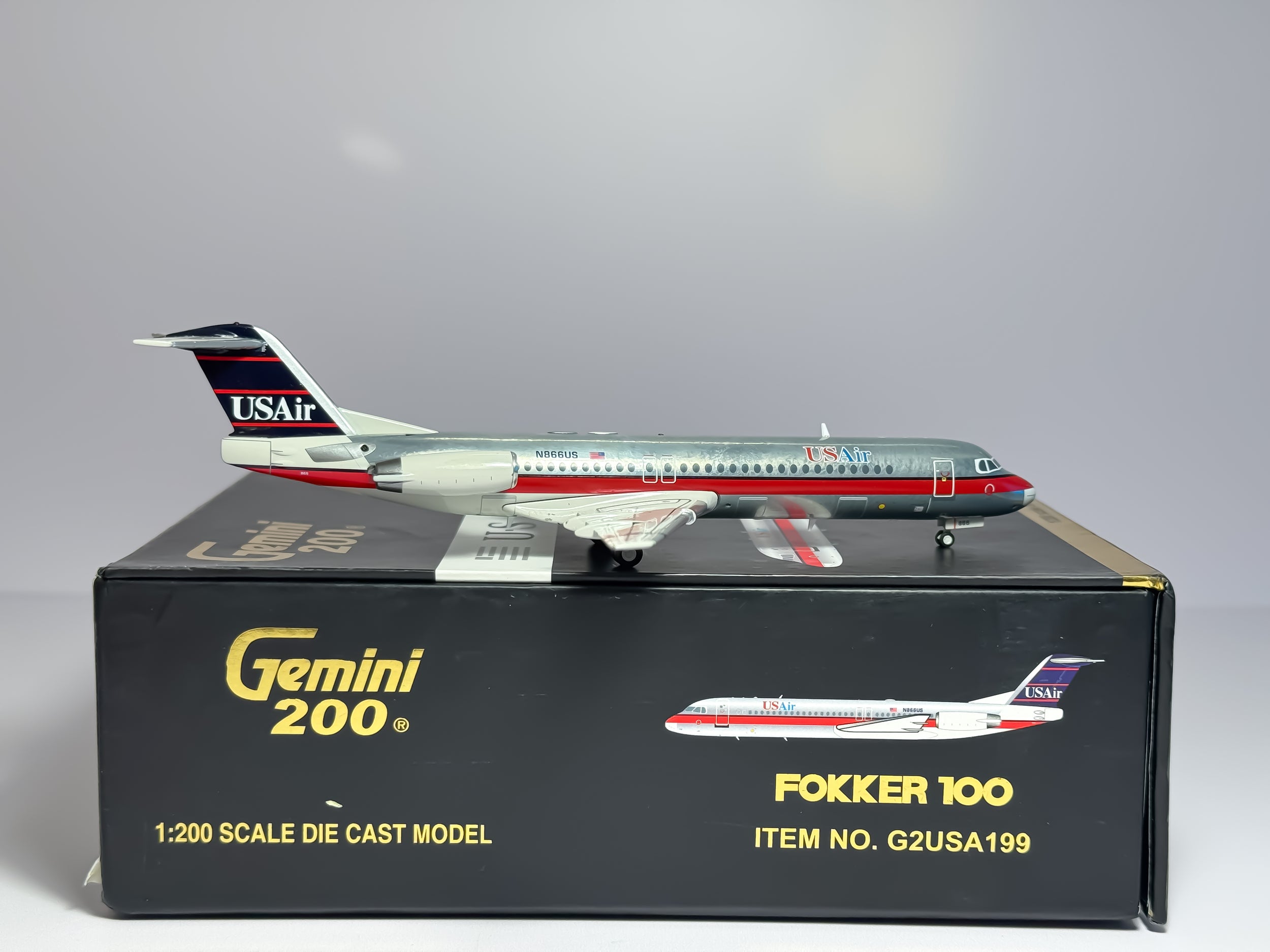USAir Fokker F-100 1:200 Gemini Jets N866US (G2USA199)