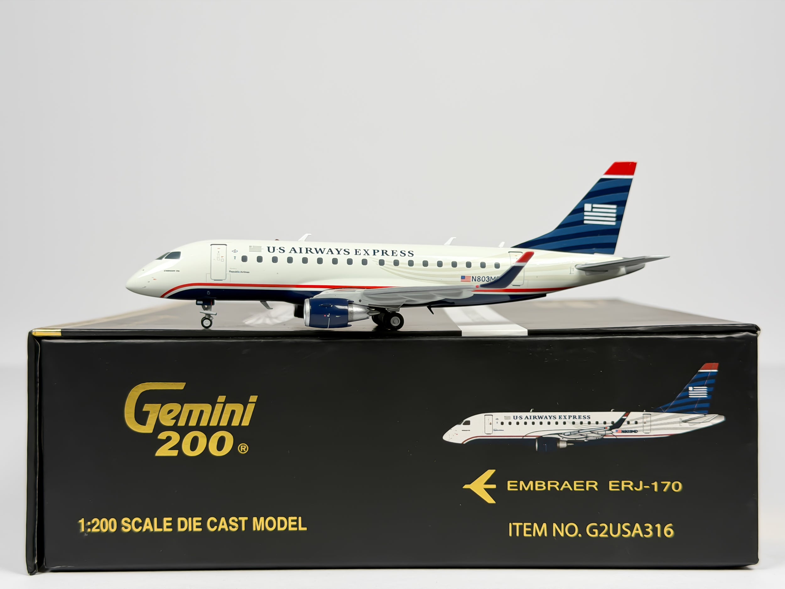 USAir Express Embraer E170 1:200 Gemini Jets N803MD (G2USA316)