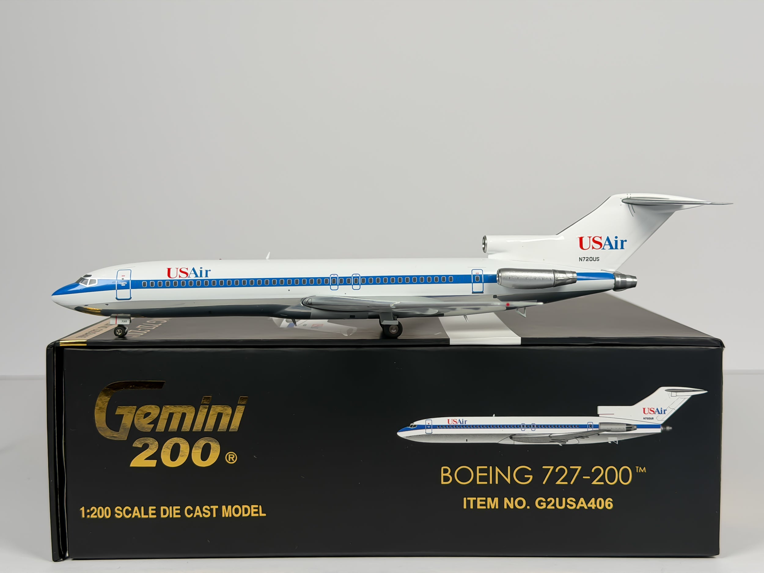 USAir Boeing 727-200 1:200 Gemini Jets N720US (G2USA406)