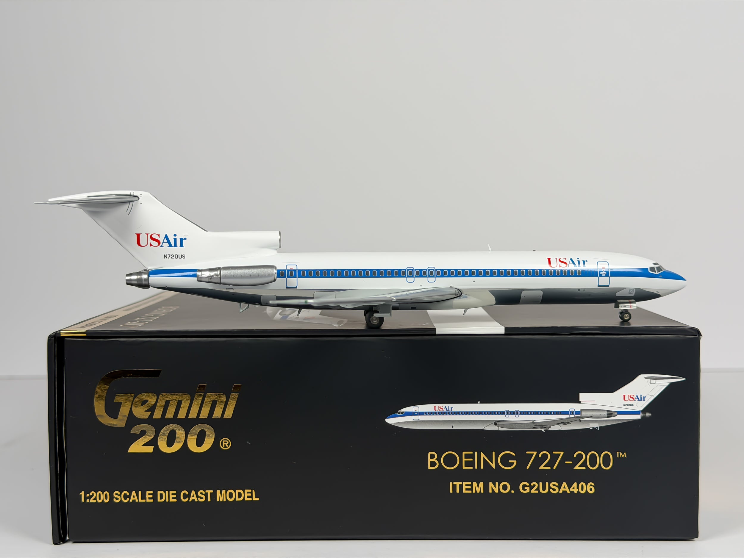 USAir Boeing 727-200 1:200 Gemini Jets N720US (G2USA406)