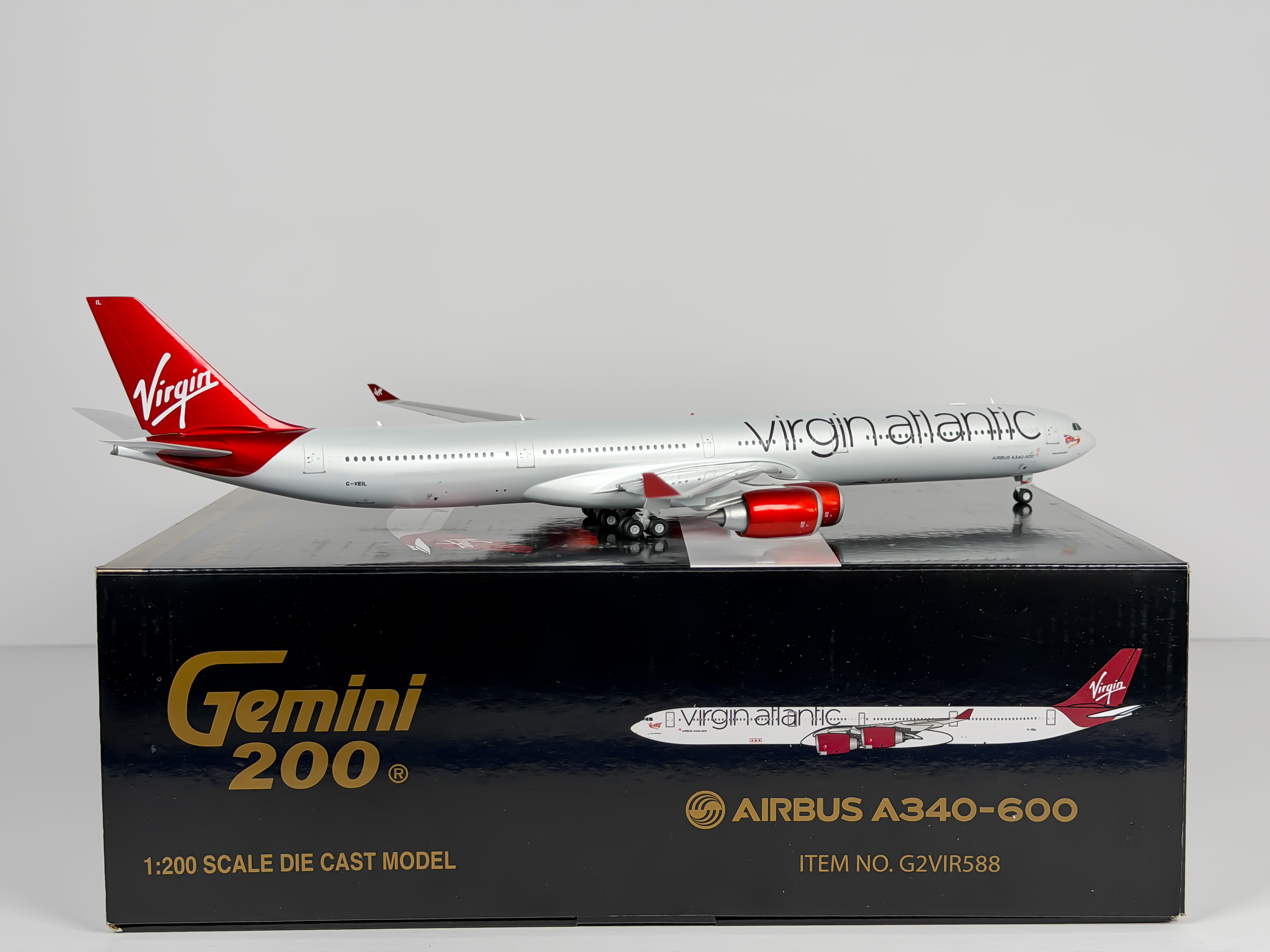 Virgin Atlantic Airbus A340-600 1:200 Gemini Jets G-VEIL (G2VIR588)