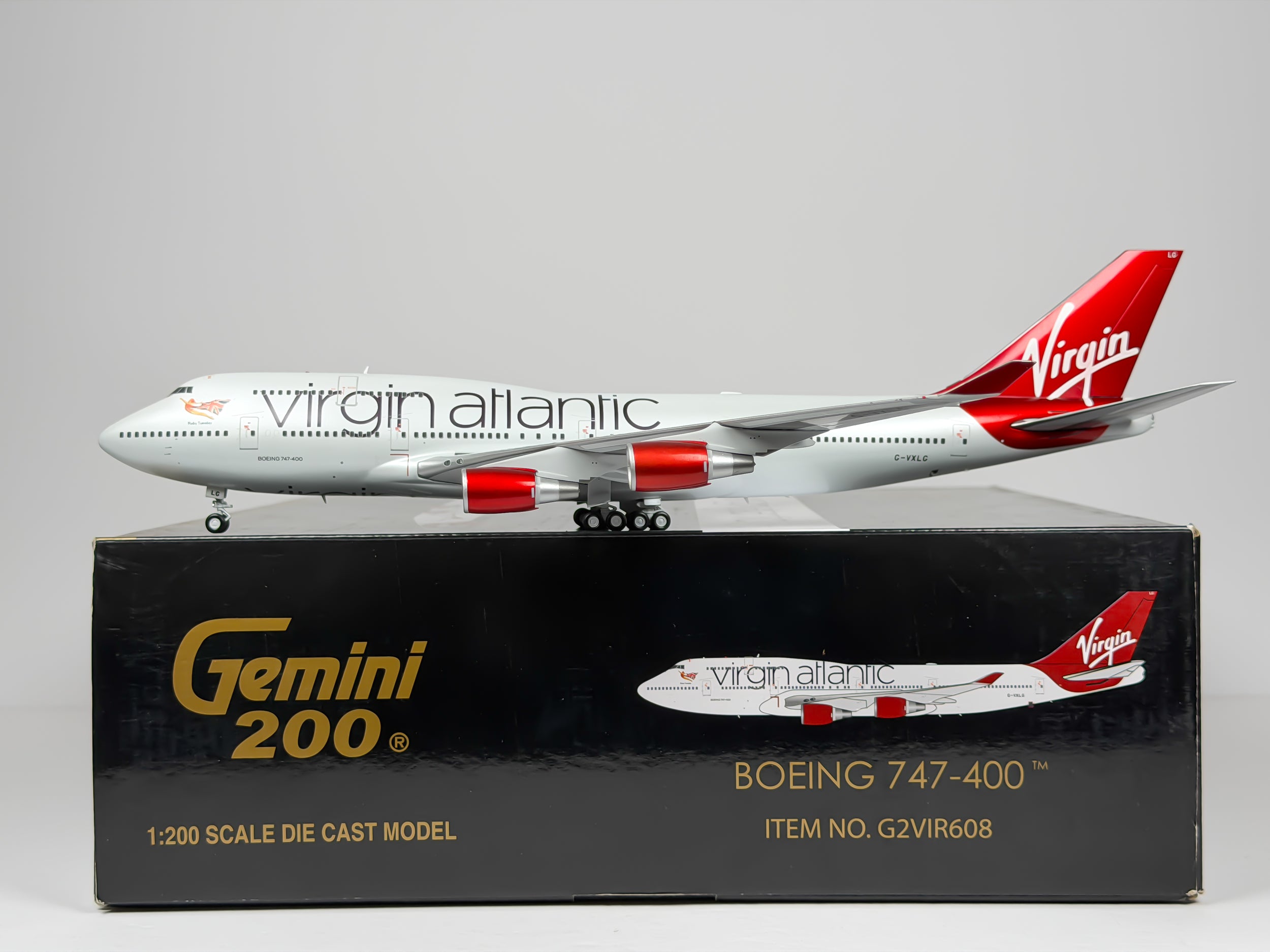 Virgin Atlantic Boeing 747-400 1:200 Gemini Jets G-VXLG (G2VIR608)