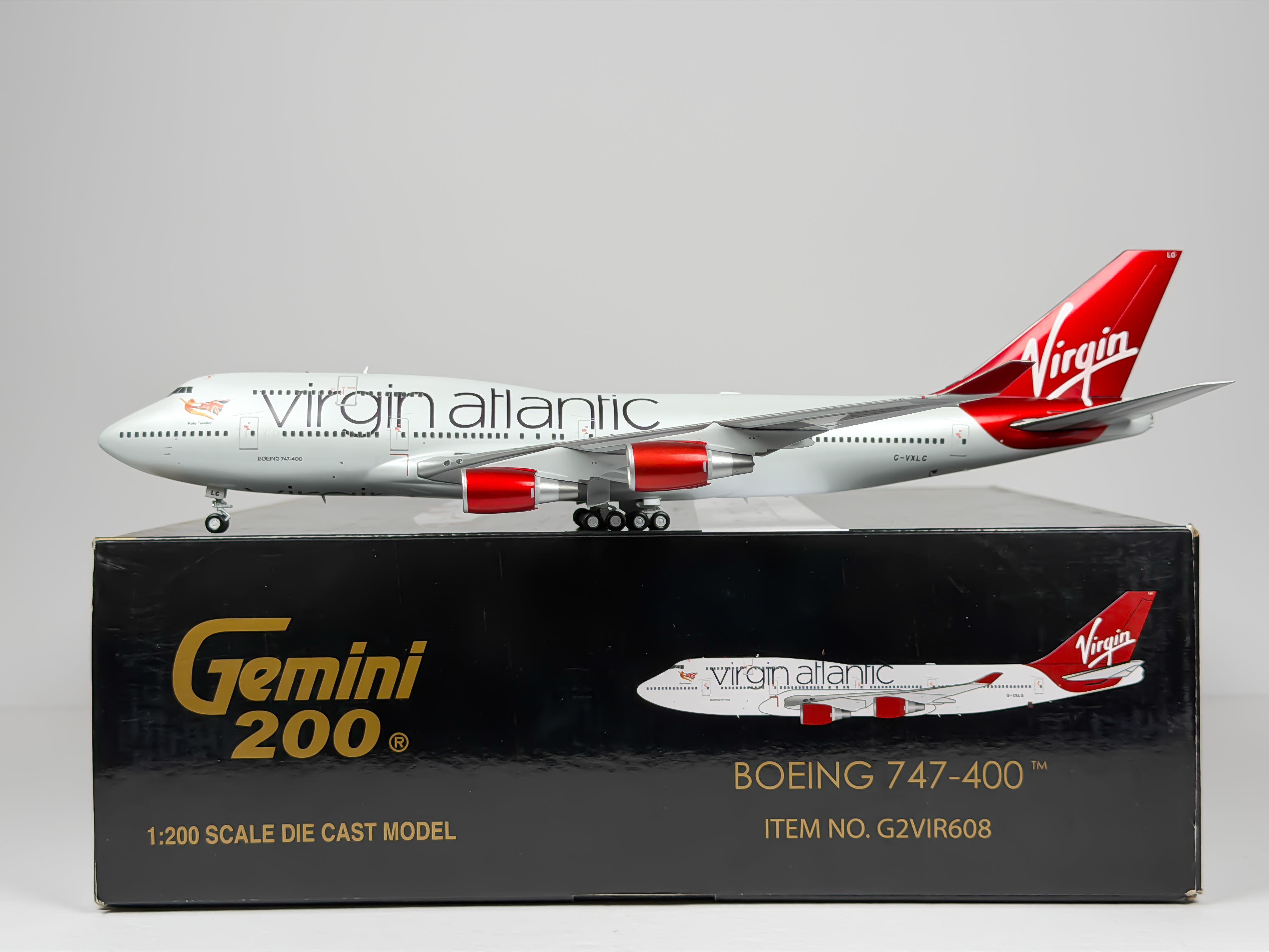 Virgin Atlantic Boeing 747-400 1:200 Gemini Jets G-VXLG (G2VIR608)