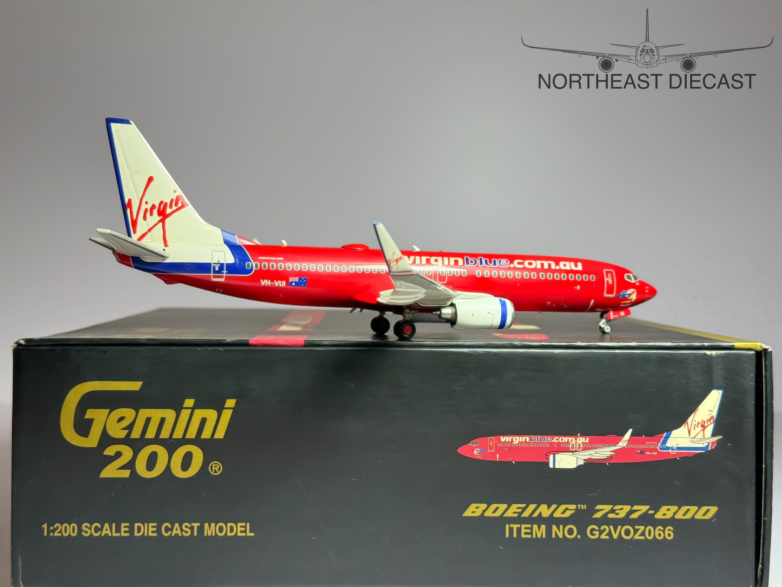 Virgin Blue Boeing 737-800 1:200 Gemini Jets VH-VUI (G2VOZ066)