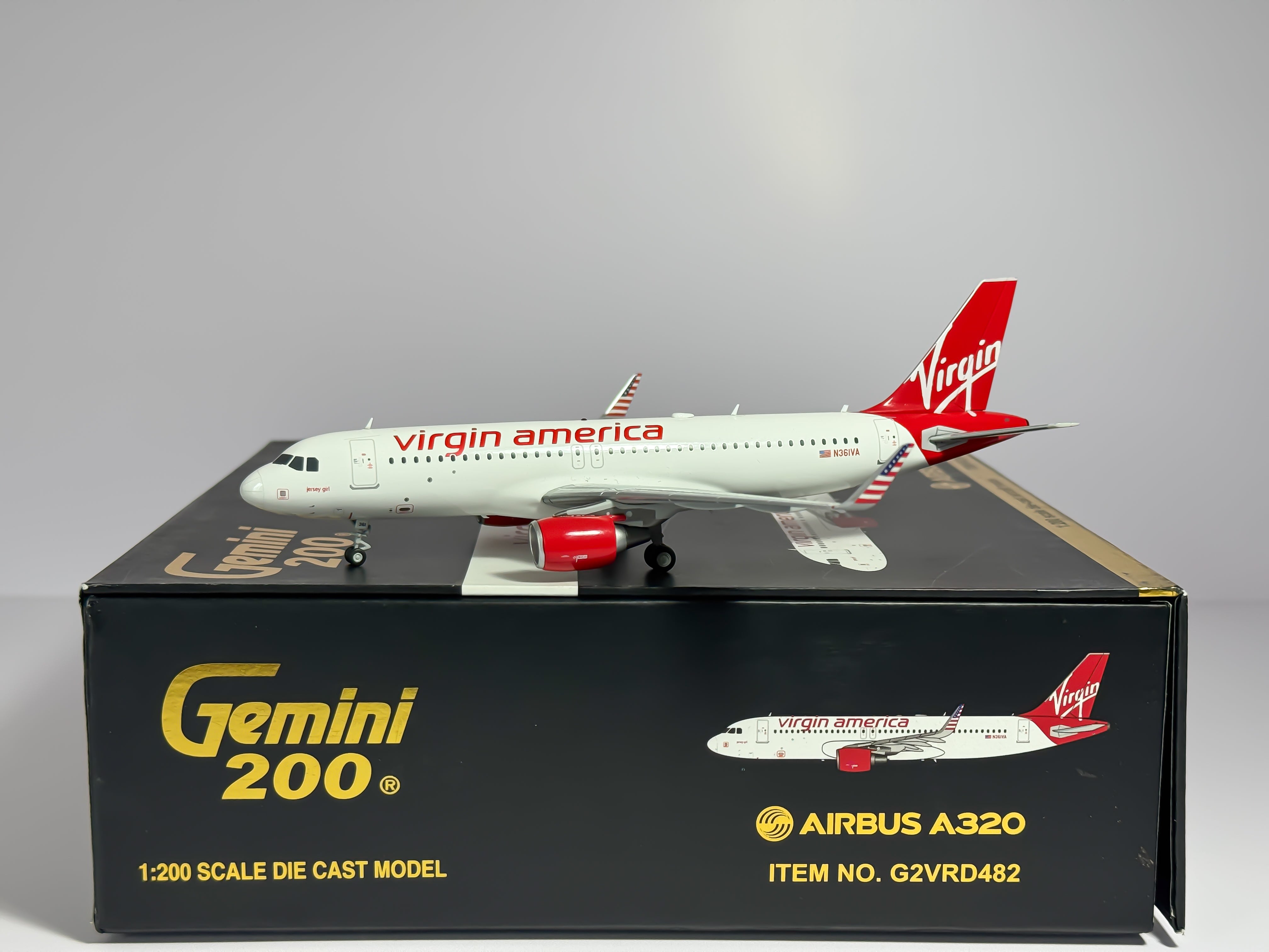 Virgin America Airbus A320 1:200 Gemini Jets N361VA (G2VRD482)