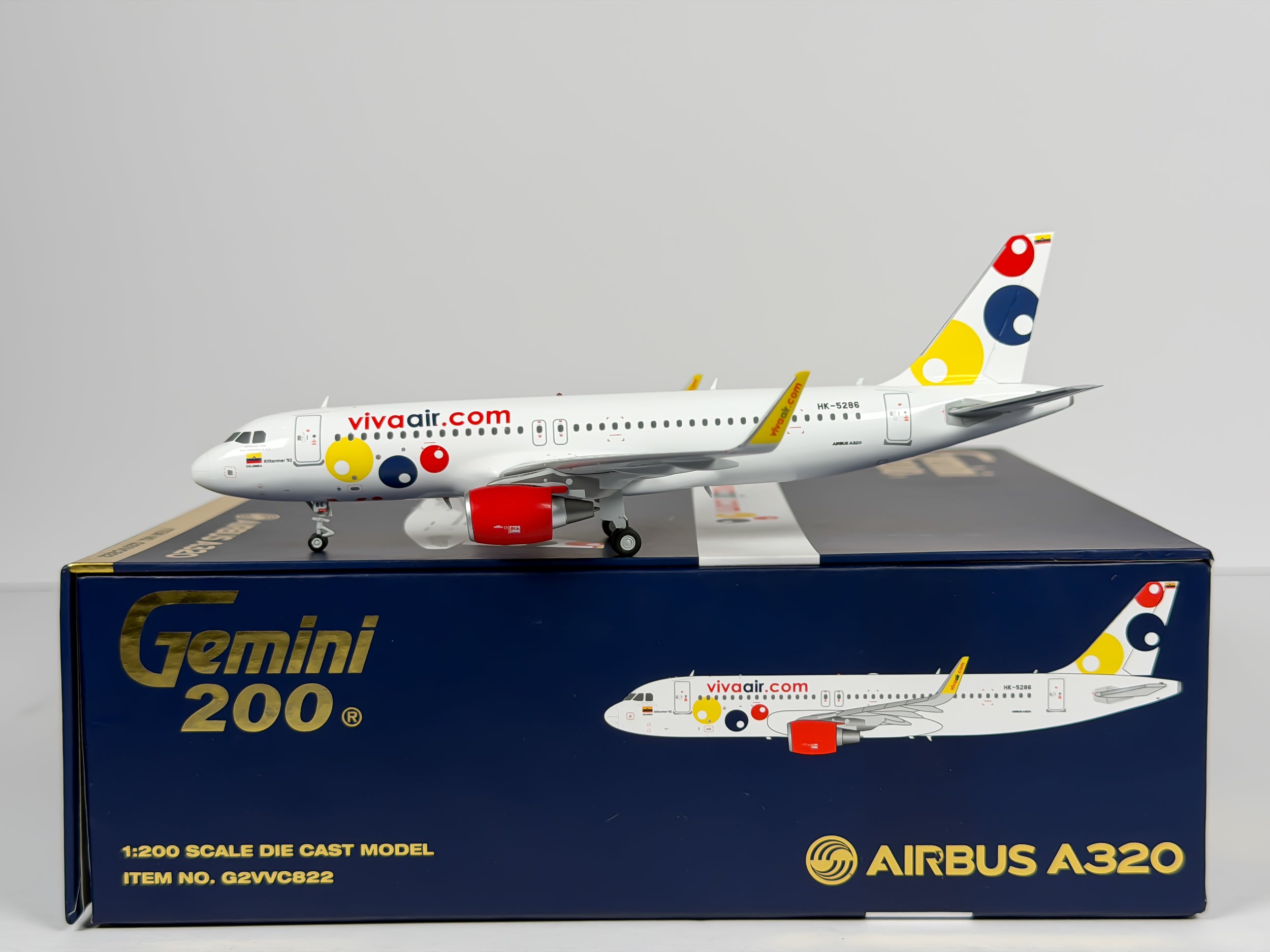 Viva Air Colombia Airbus A320 1:200 Gemini Jets HK-5286 (G2VVC822)