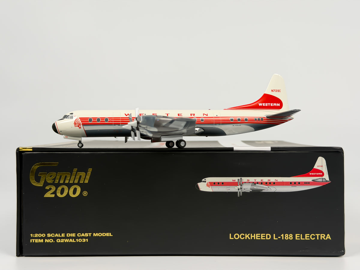 Western Airlines Lockheed L-188 Electra 1:200 Gemini Jets N7139C (G2WAL1031)