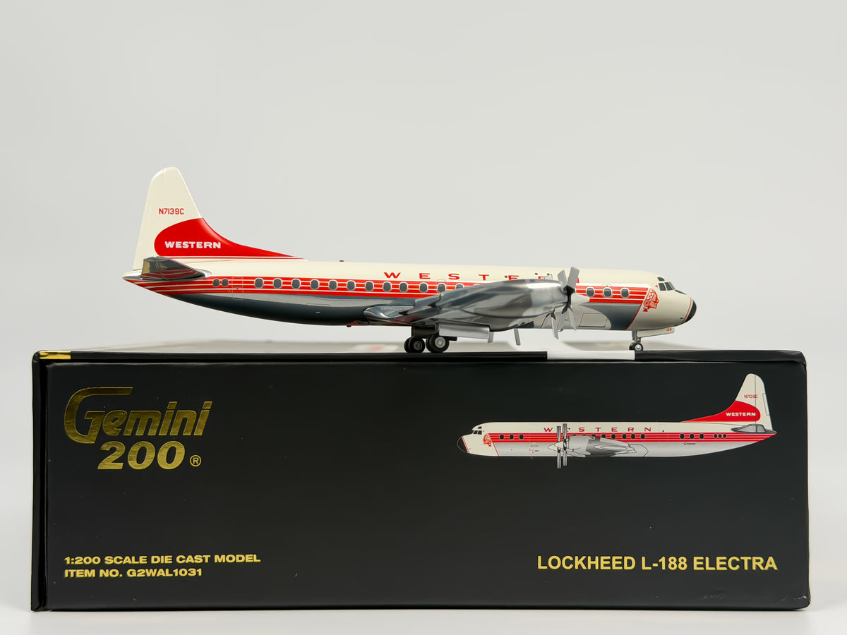 Western Airlines Lockheed L-188 Electra 1:200 Gemini Jets N7139C (G2WAL1031)