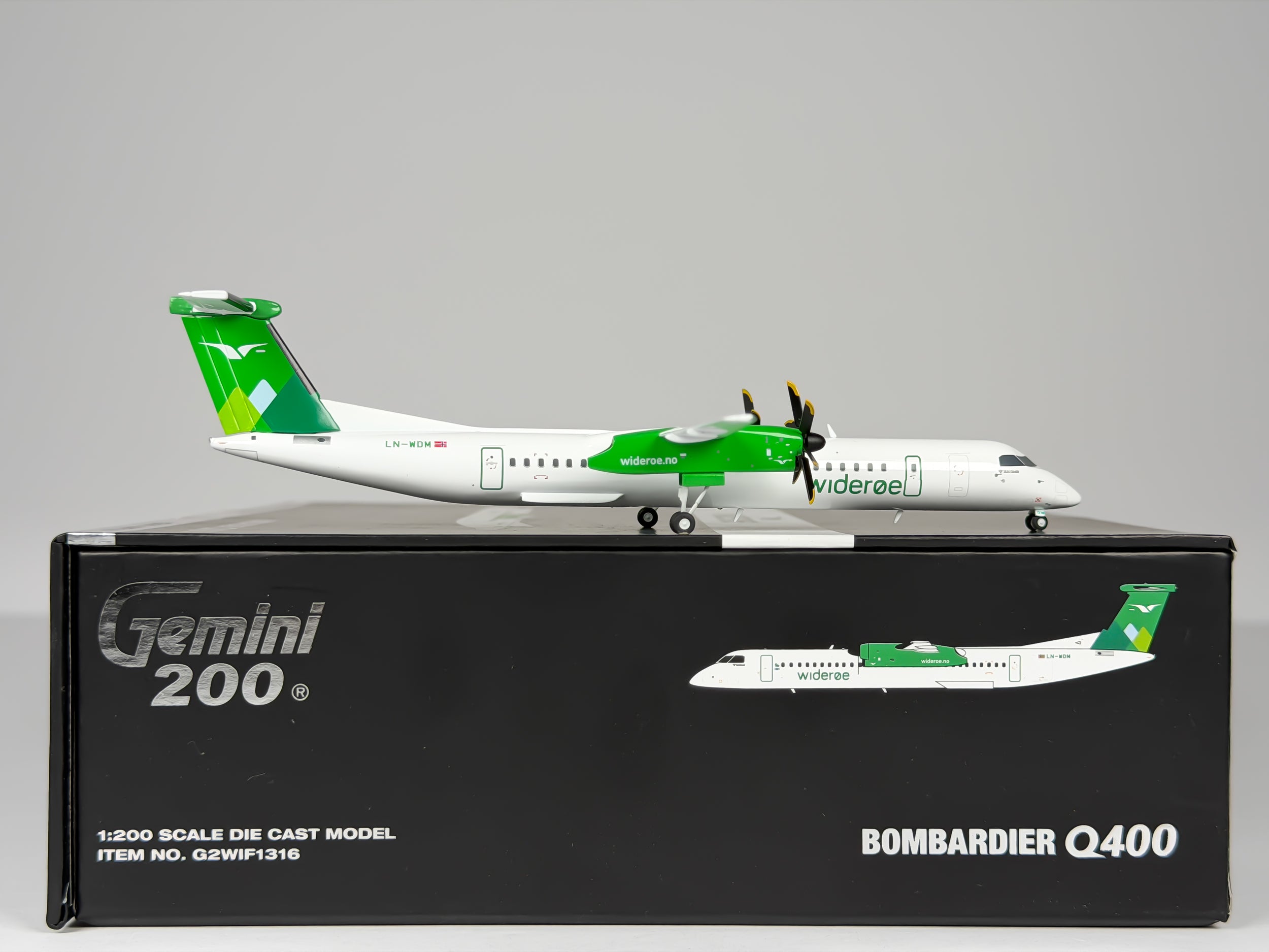 Wideroe De Havilland Q400 1:200 Gemini Jets LN-WDM (G2WIF1316)