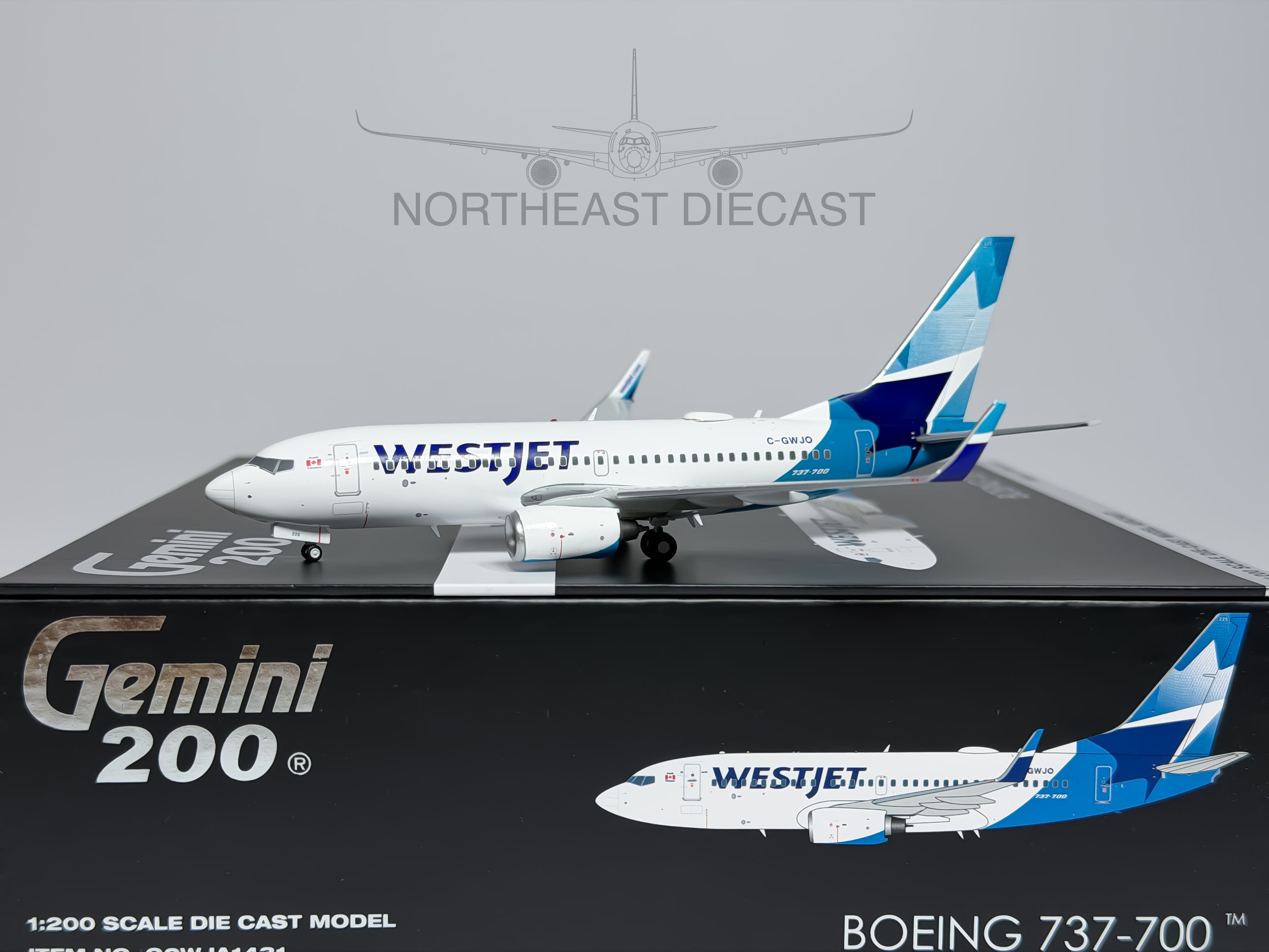 WestJet Boeing 737-700 1:200 Gemini Jets C-GWJO (G2WJA1431)