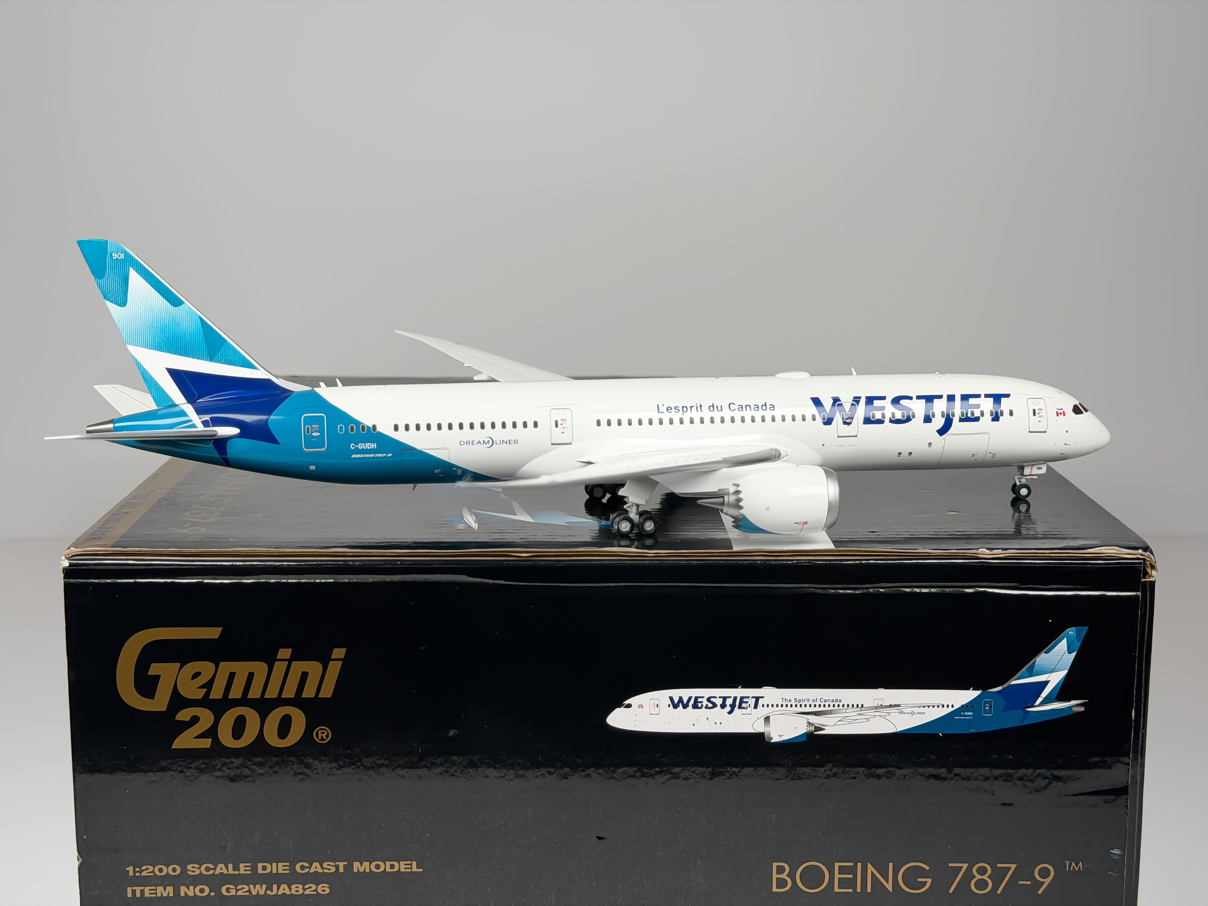WestJet Boeing 787-9 1:200 Gemini Jets C-GUDH (G2WJA826)