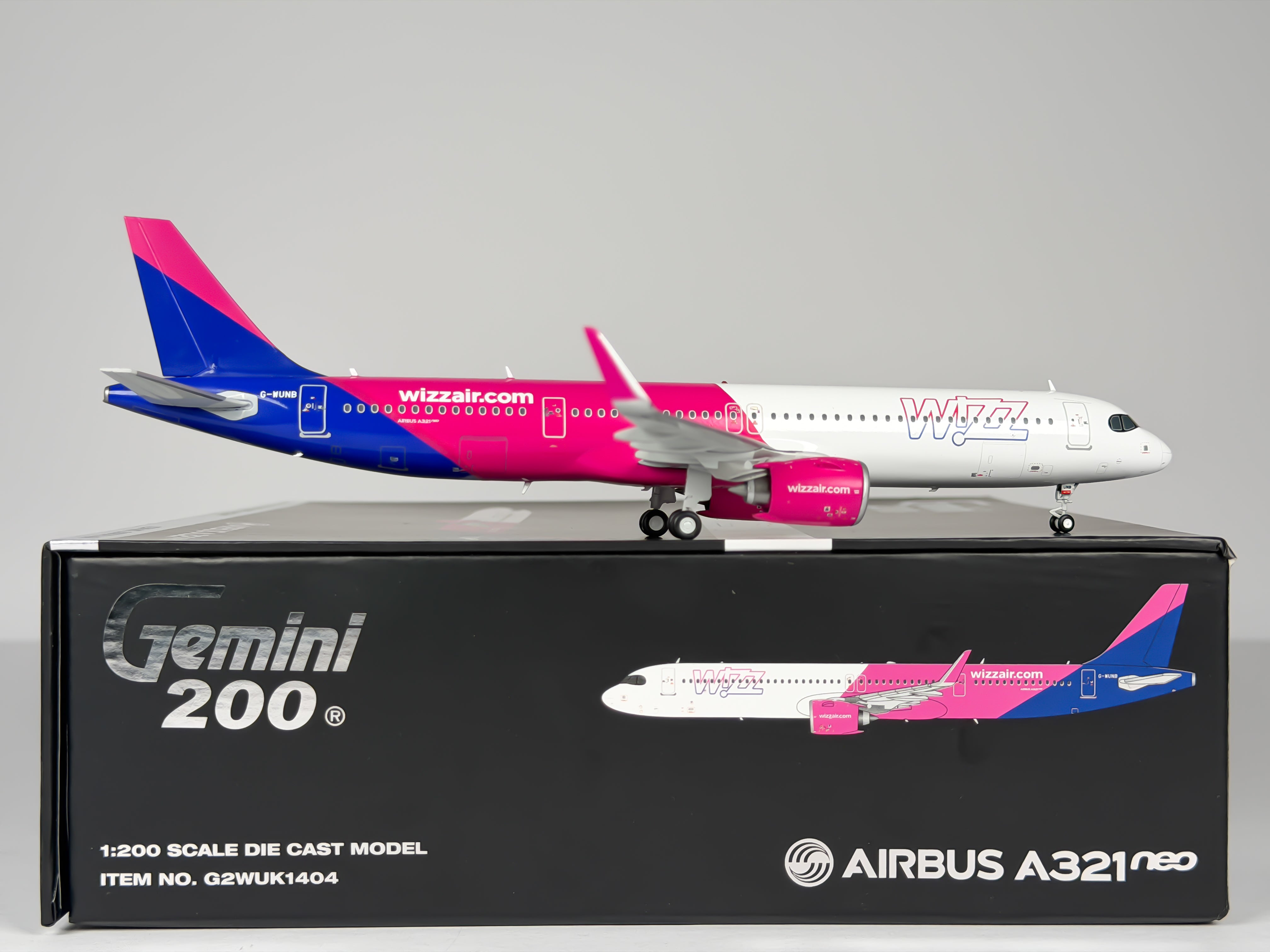 Wizz Air Airbus A321neo 1:200 Gemini Jets G-WUNB (G2WUK1404)