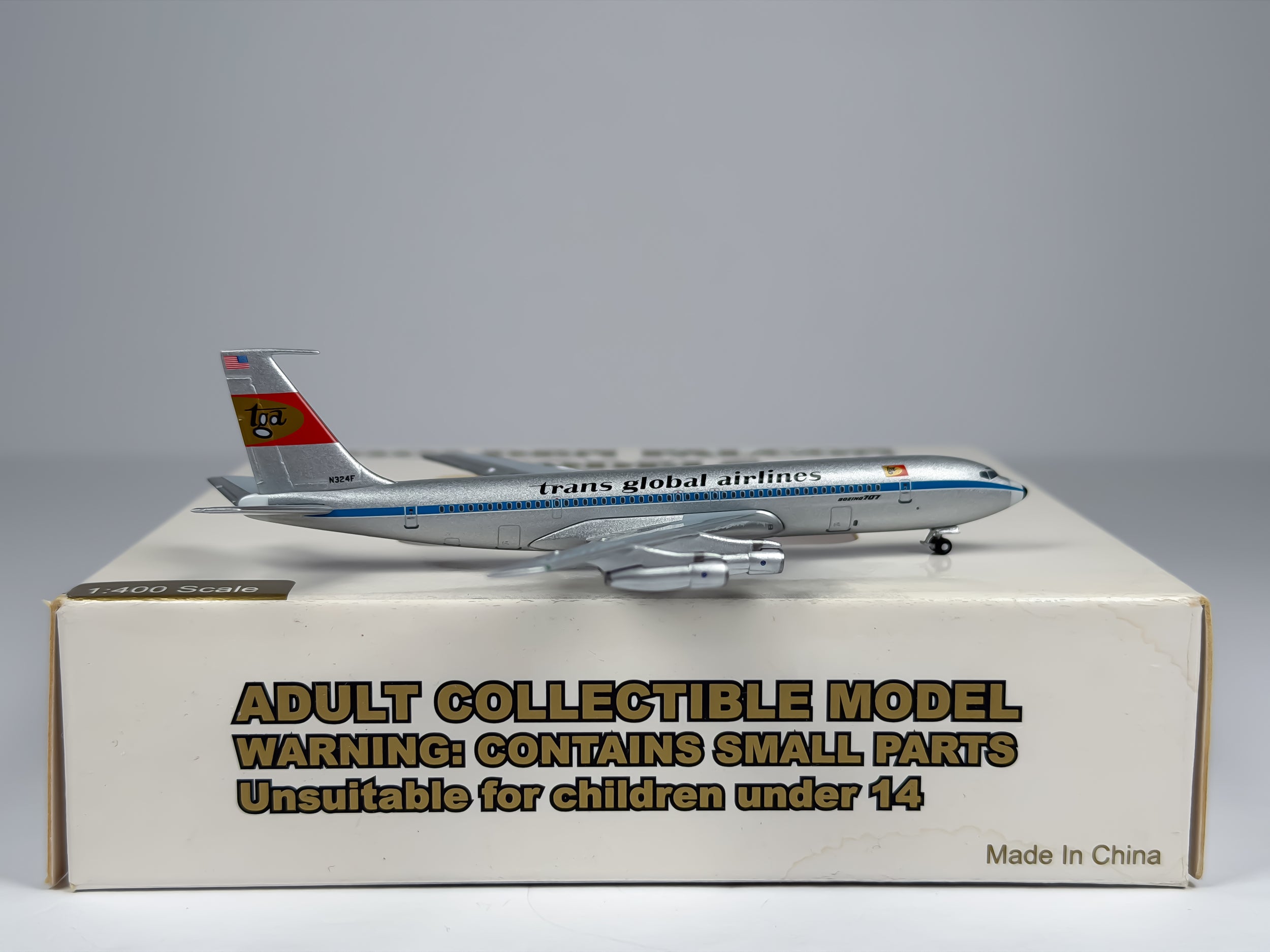 Trans Global Airlines Boeing 707-300 1:400 Aeroclassics N324F (GFTGA707)