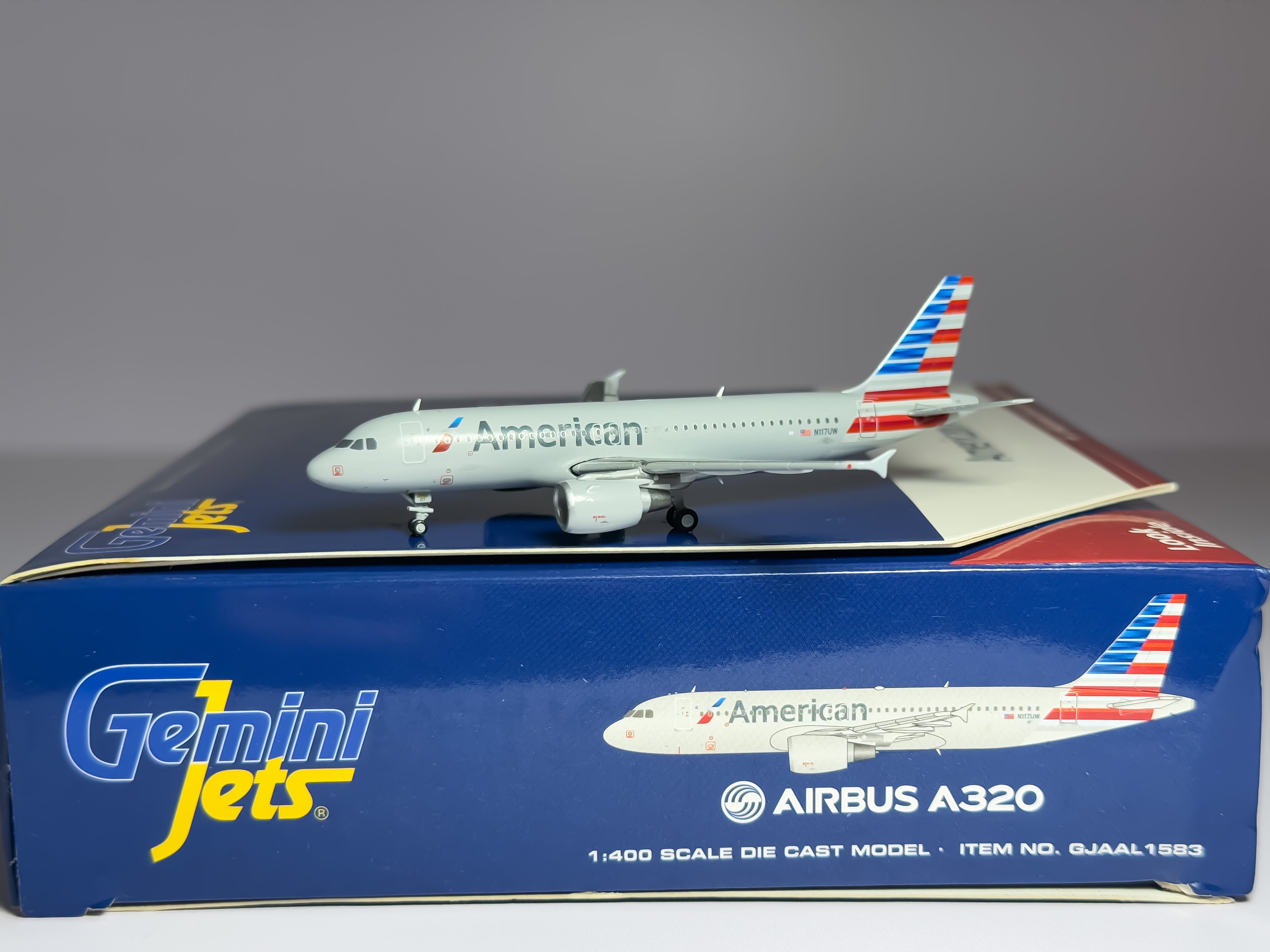 American Airlines Airbus A320 1:400 Gemini Jets N117UW (GJAAL1583)